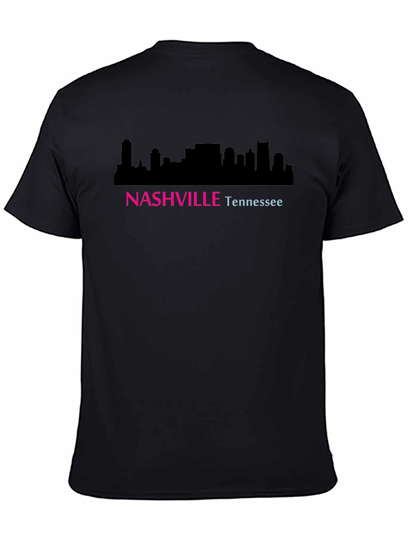 Nashville Tennessee Skyline Graphic Tee - Unisex Black T-Shirt