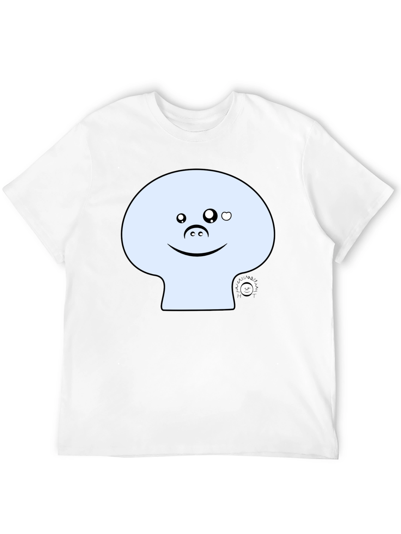 Funny Face Graphic Tee - Black Cotton Casual Shirt