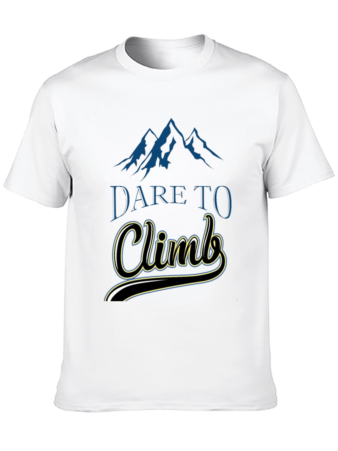 Dare To Climb Graphic Tee - Black Cotton T-Shirt