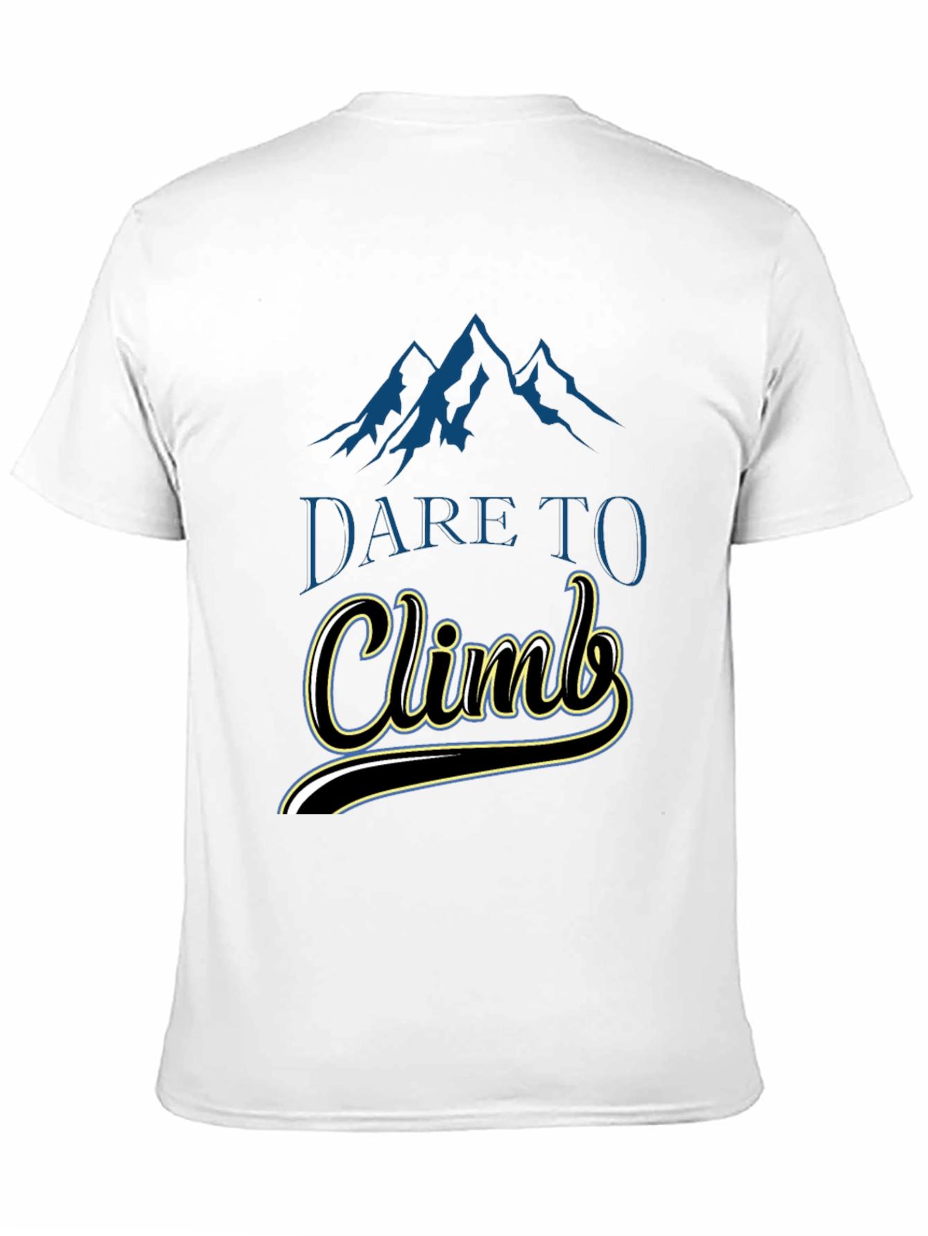 Dare To Climb Graphic Tee - Black Cotton T-Shirt