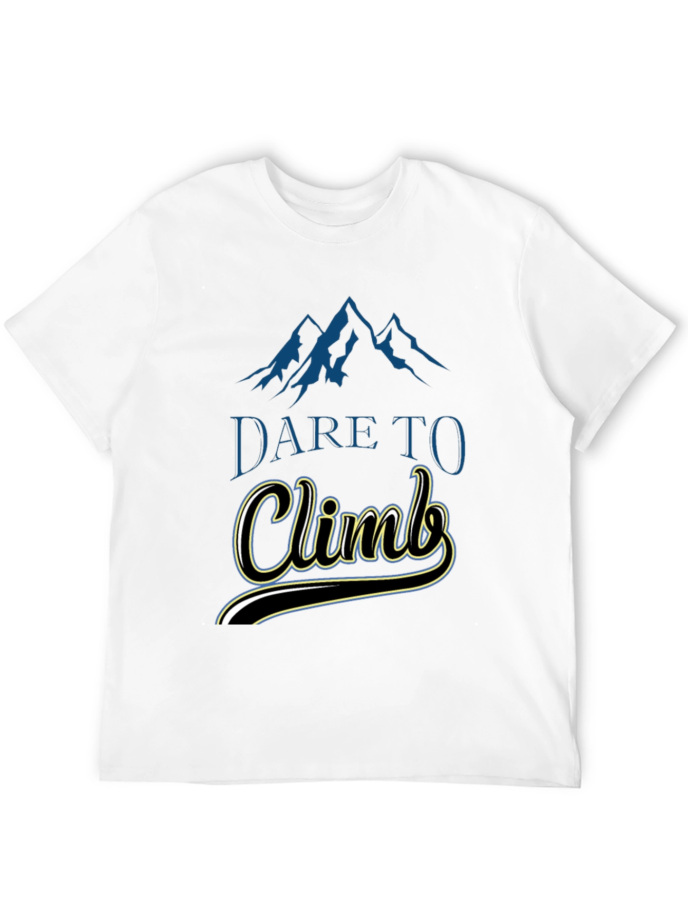 Dare To Climb Graphic Tee - Black Cotton T-Shirt