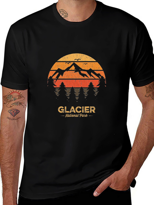 Glacier National Park Graphic Tee - Vintage Style