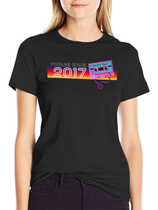 Vintage Since 2017 Cassette Tape T-Shirt