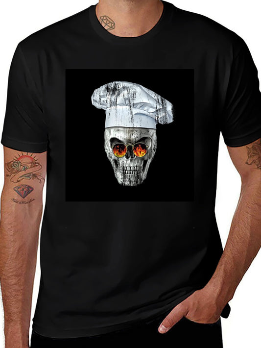 Skull Chef T-Shirt - Edgy Culinary Fashion