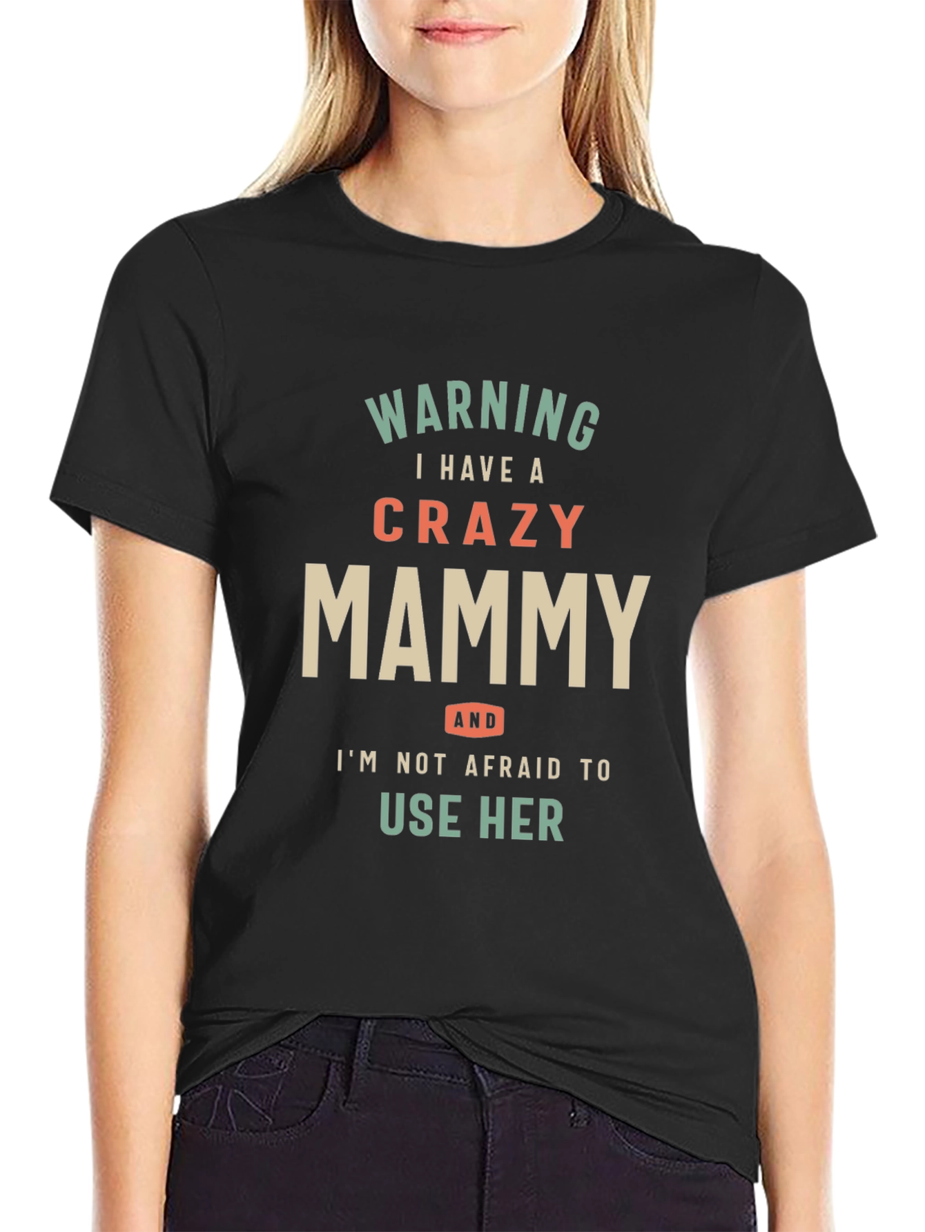 Warning Crazy Mammy Graphic Tee