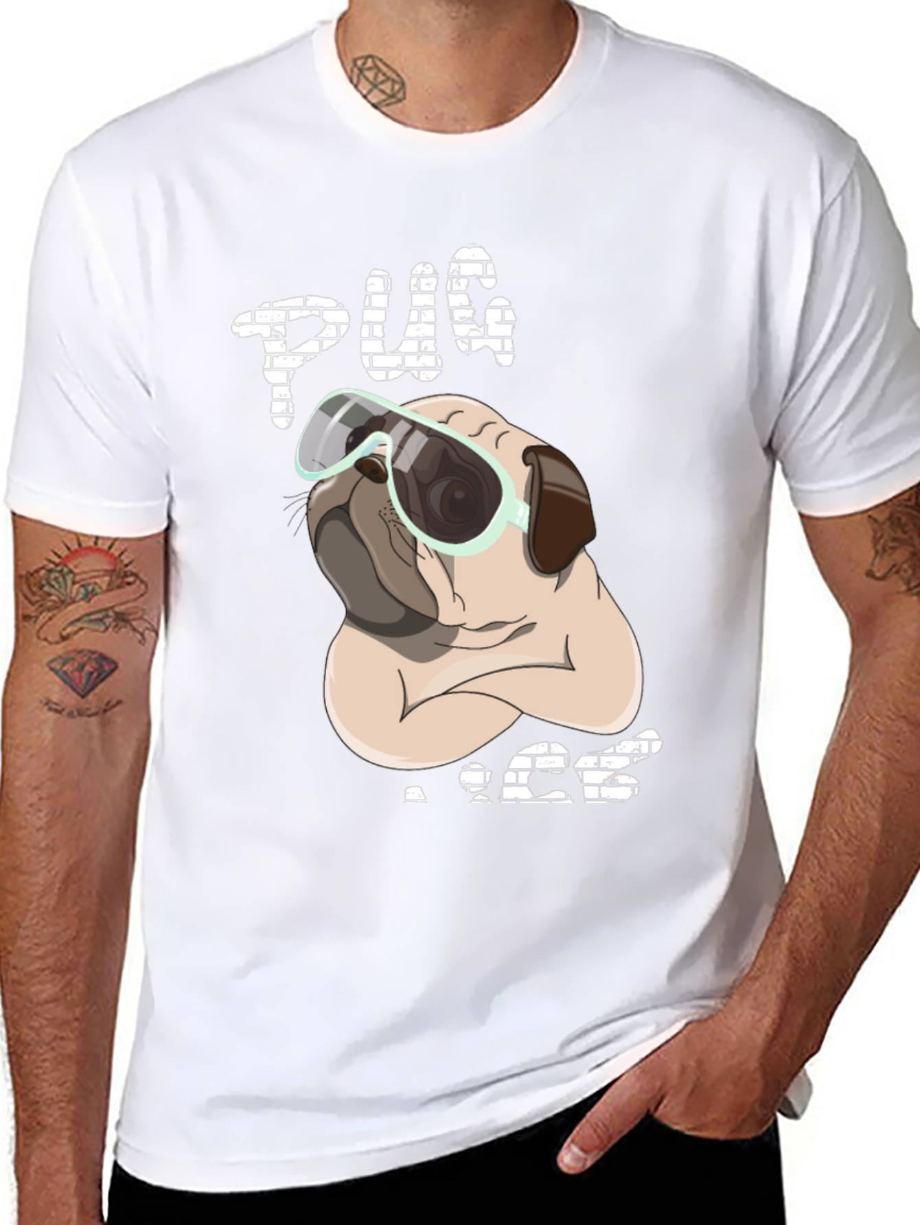Pug Life T-Shirt: Cool Dog with Shades