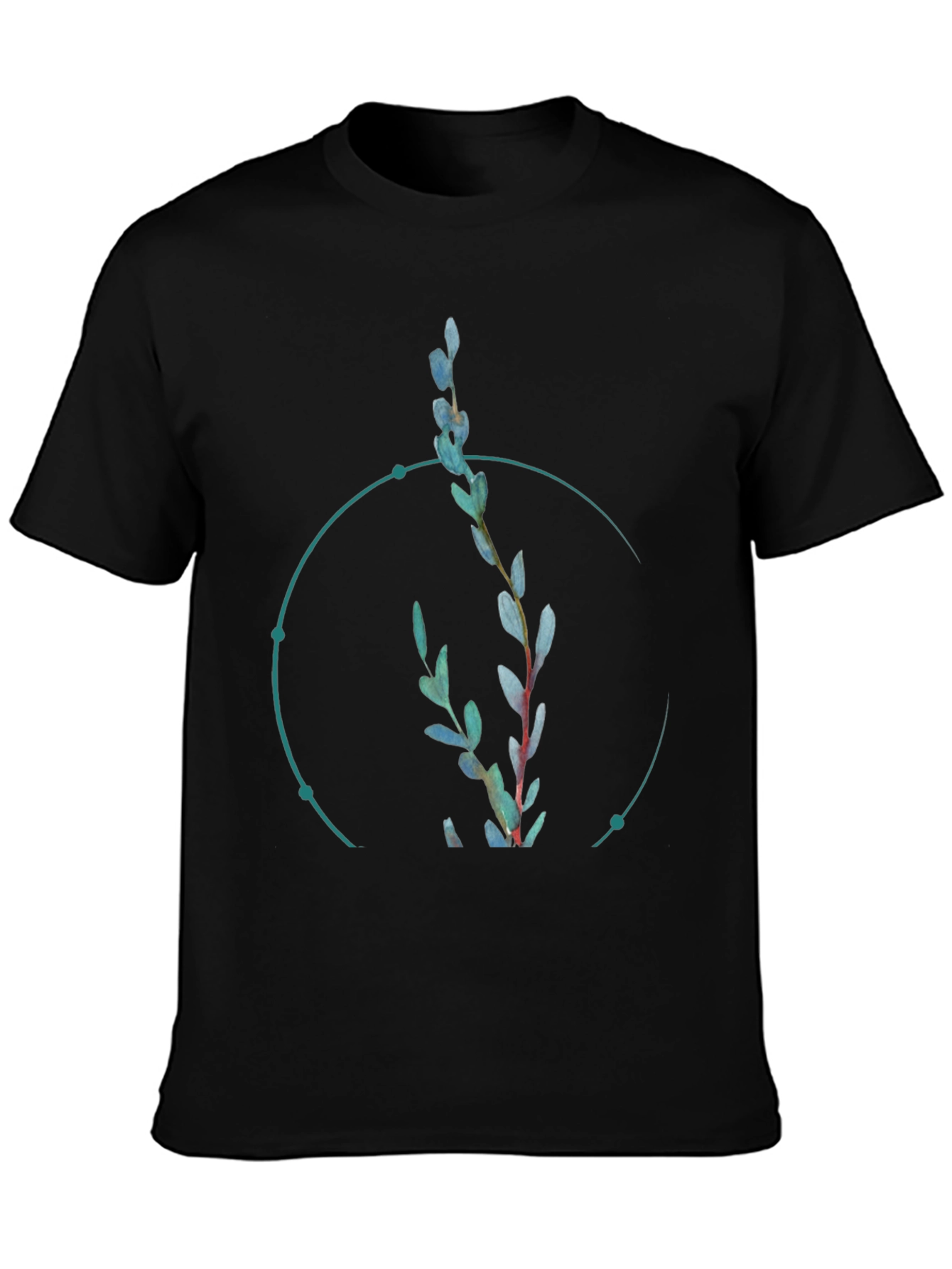 Nature Inspired Graphic Black T-Shirt