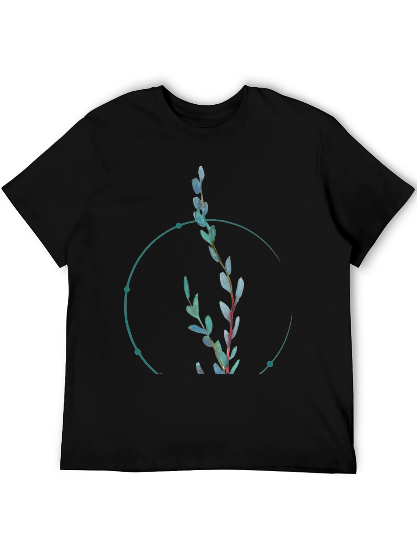 Nature Inspired Graphic Black T-Shirt