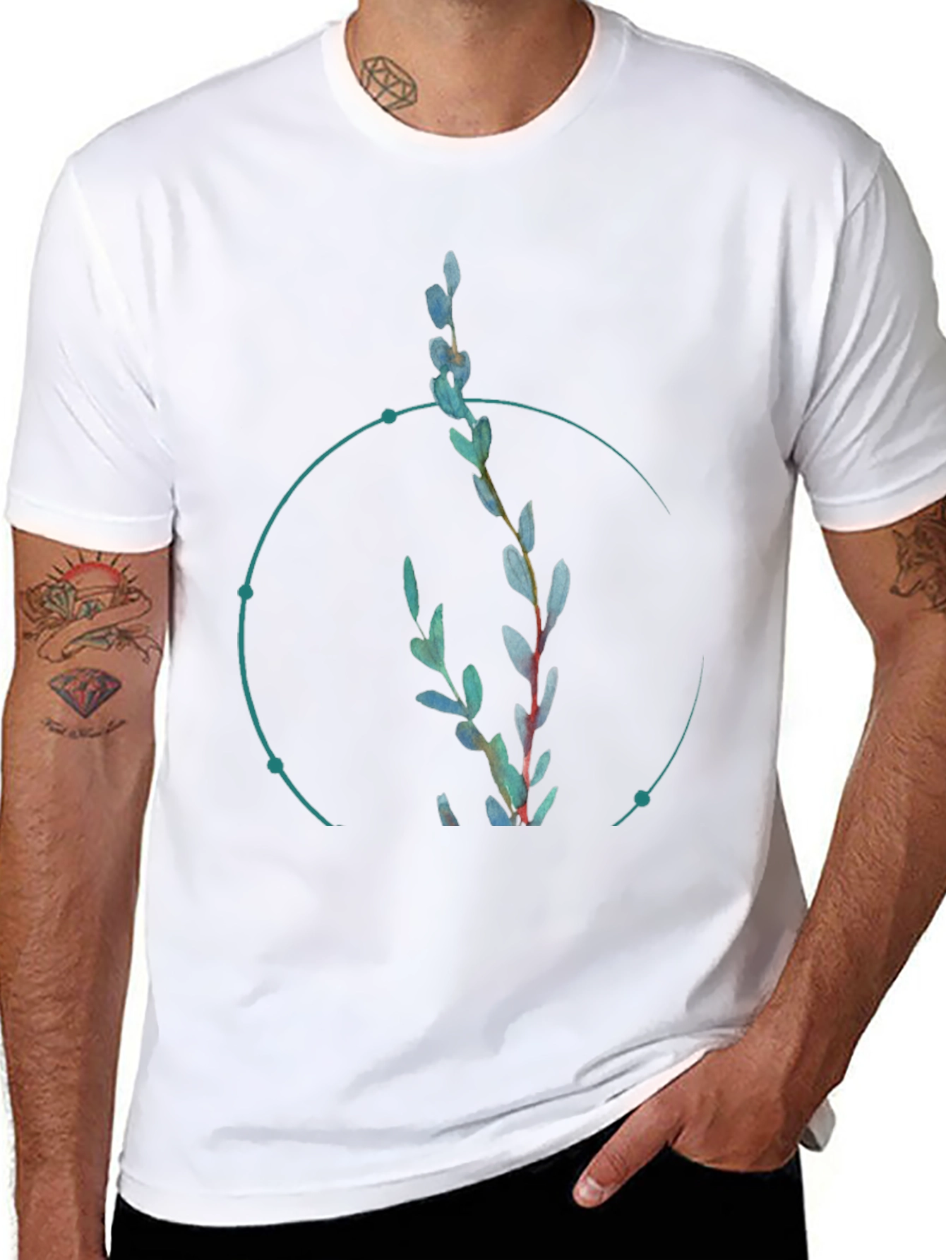 Nature Inspired Graphic Black T-Shirt