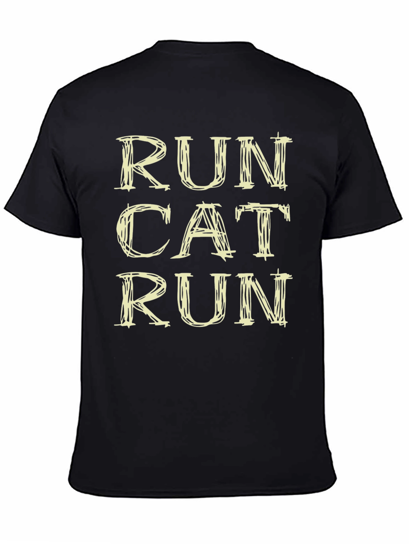 Run Cat Run Graphic Tee - Casual Comfort