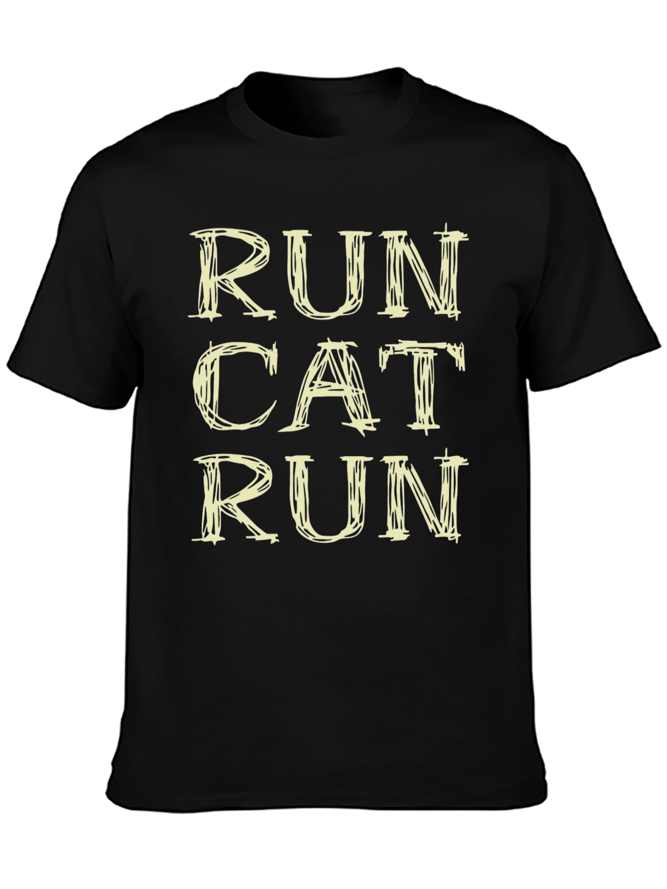 Run Cat Run Graphic Tee - Casual Comfort