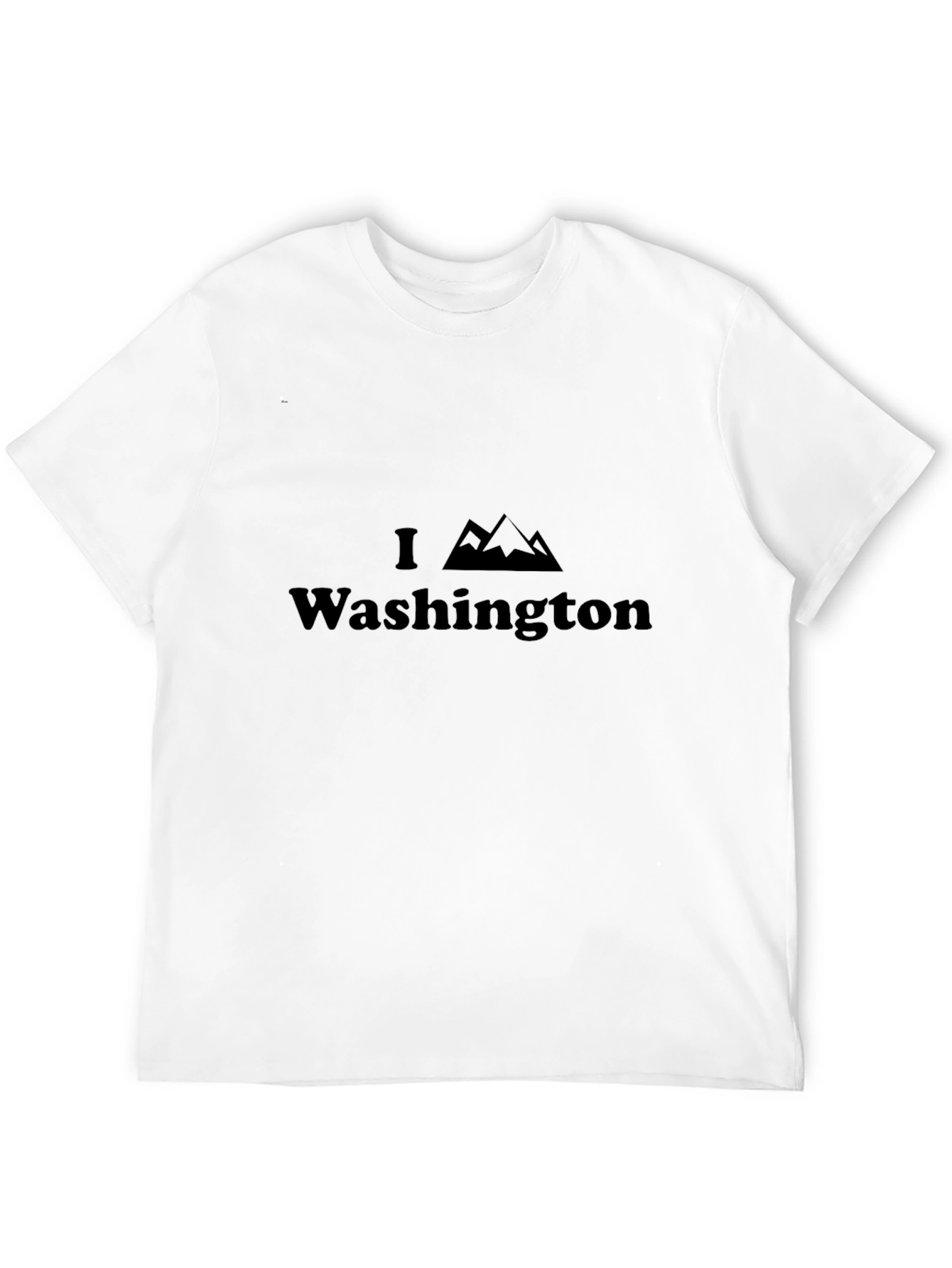 I Love Washington Mountain Graphic Tee - Black