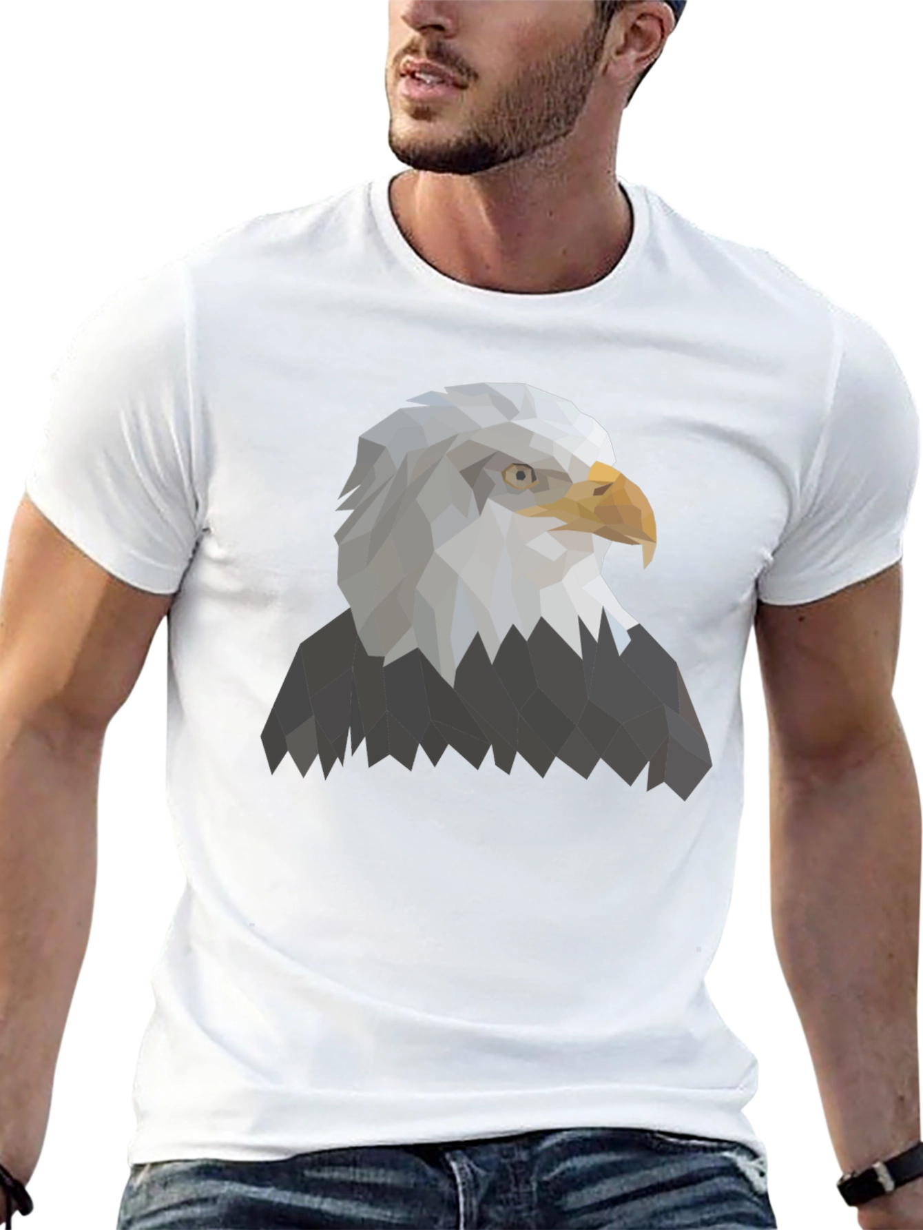Geometric Eagle Graphic T-Shirt - Modern & Stylish