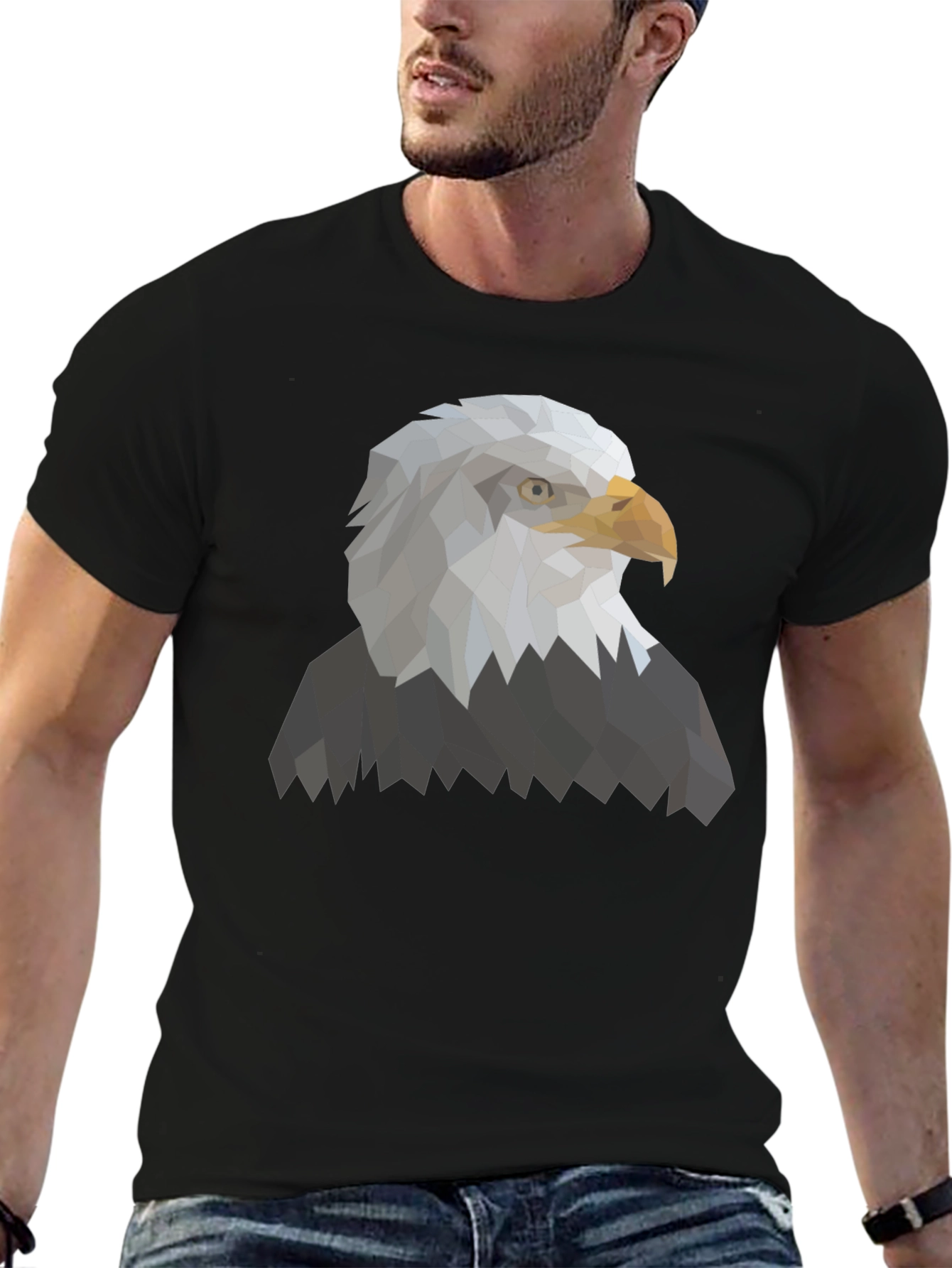 Geometric Eagle Graphic T-Shirt - Modern & Stylish