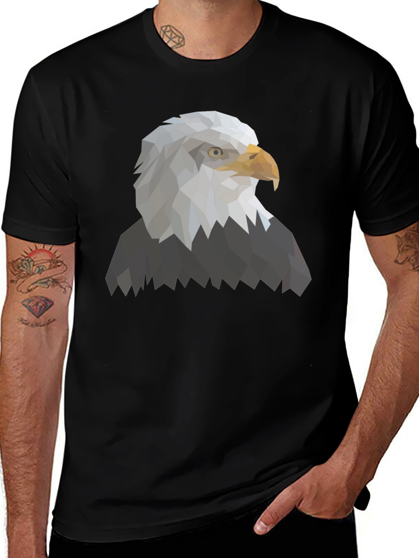 Geometric Eagle Graphic T-Shirt - Modern & Stylish