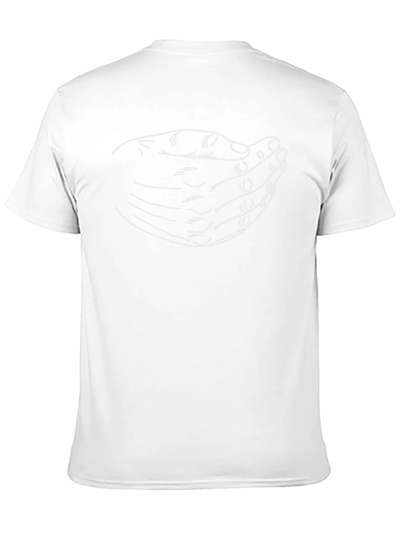 Cupped Hands Graphic Print Black T-Shirt