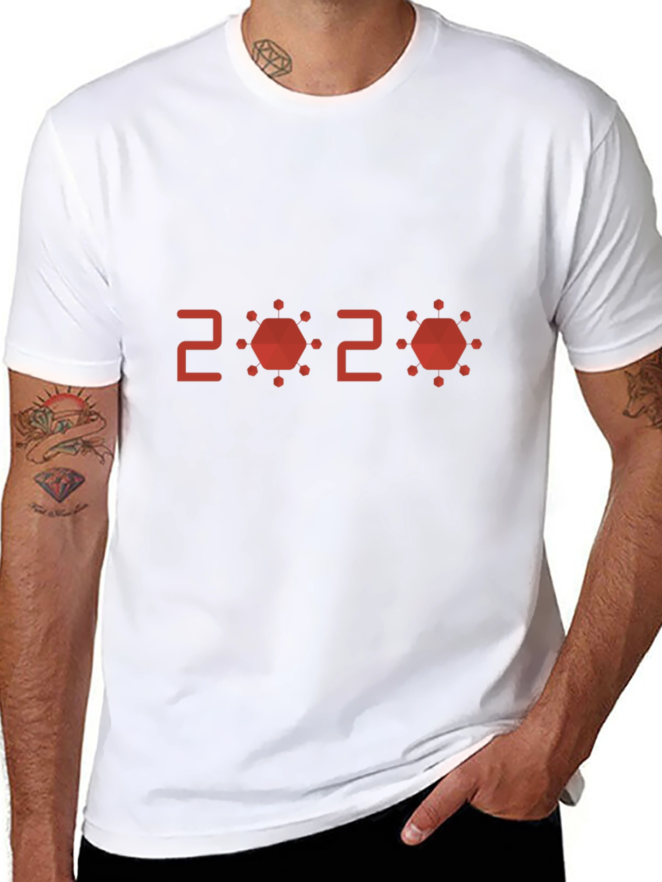 Geometric 2020 Graphic Tee - Cool Casual Style
