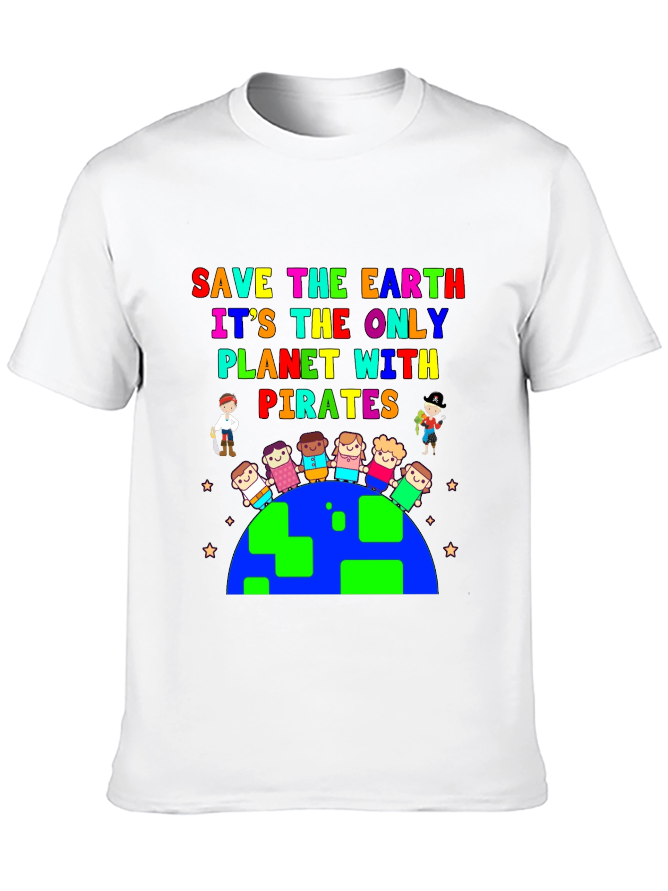Save the Earth Pirate Planet Graphic Tee
