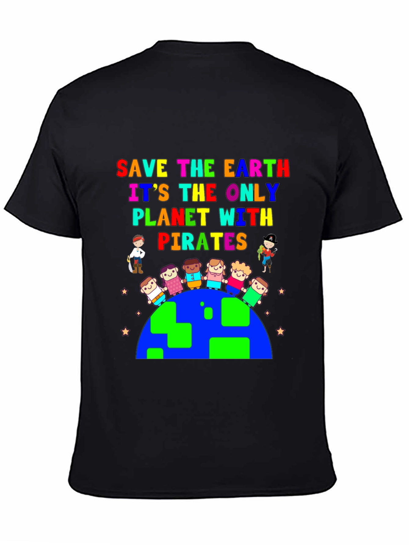 Save the Earth Pirate Planet Graphic Tee