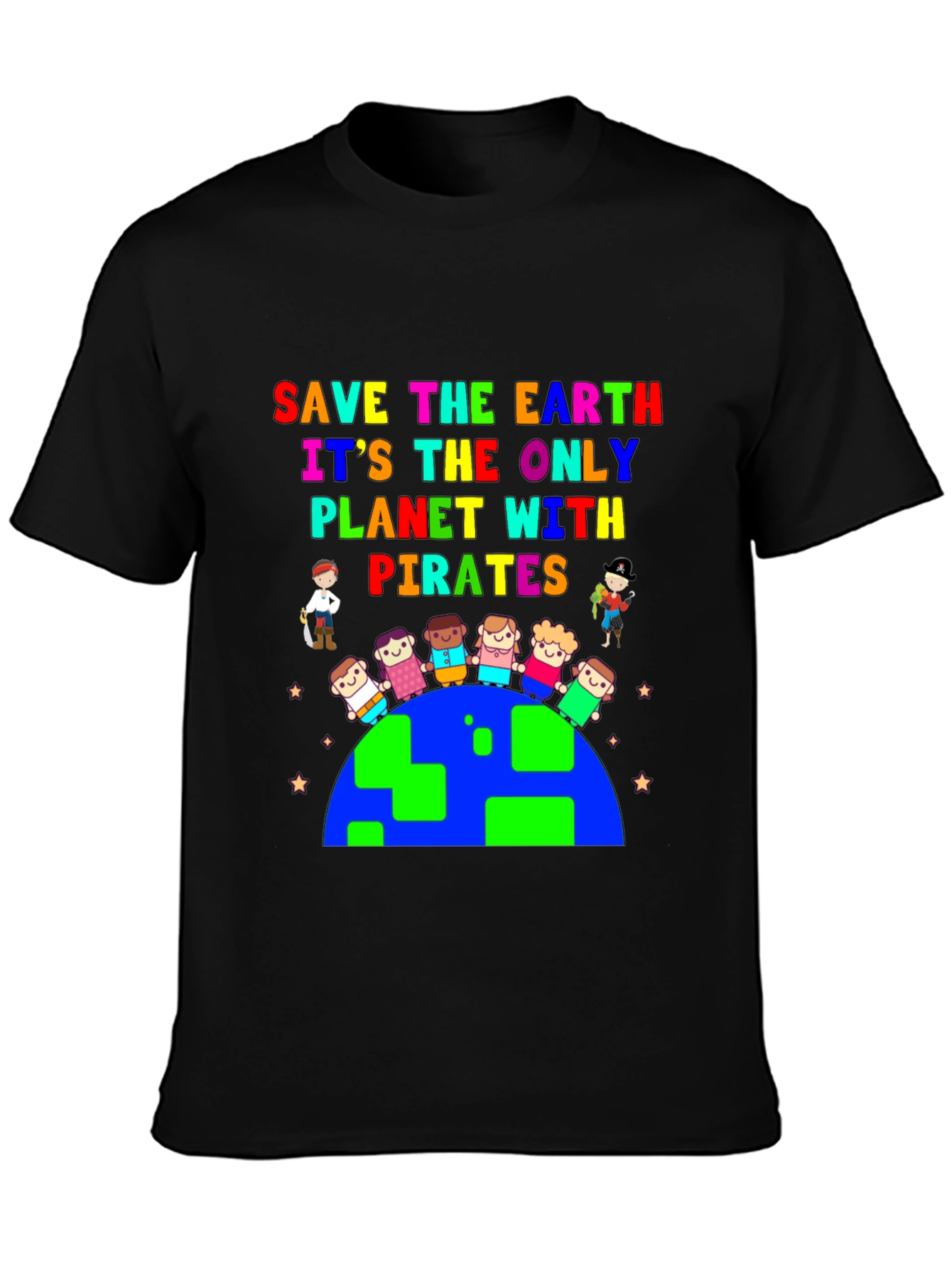 Save the Earth Pirate Planet Graphic Tee