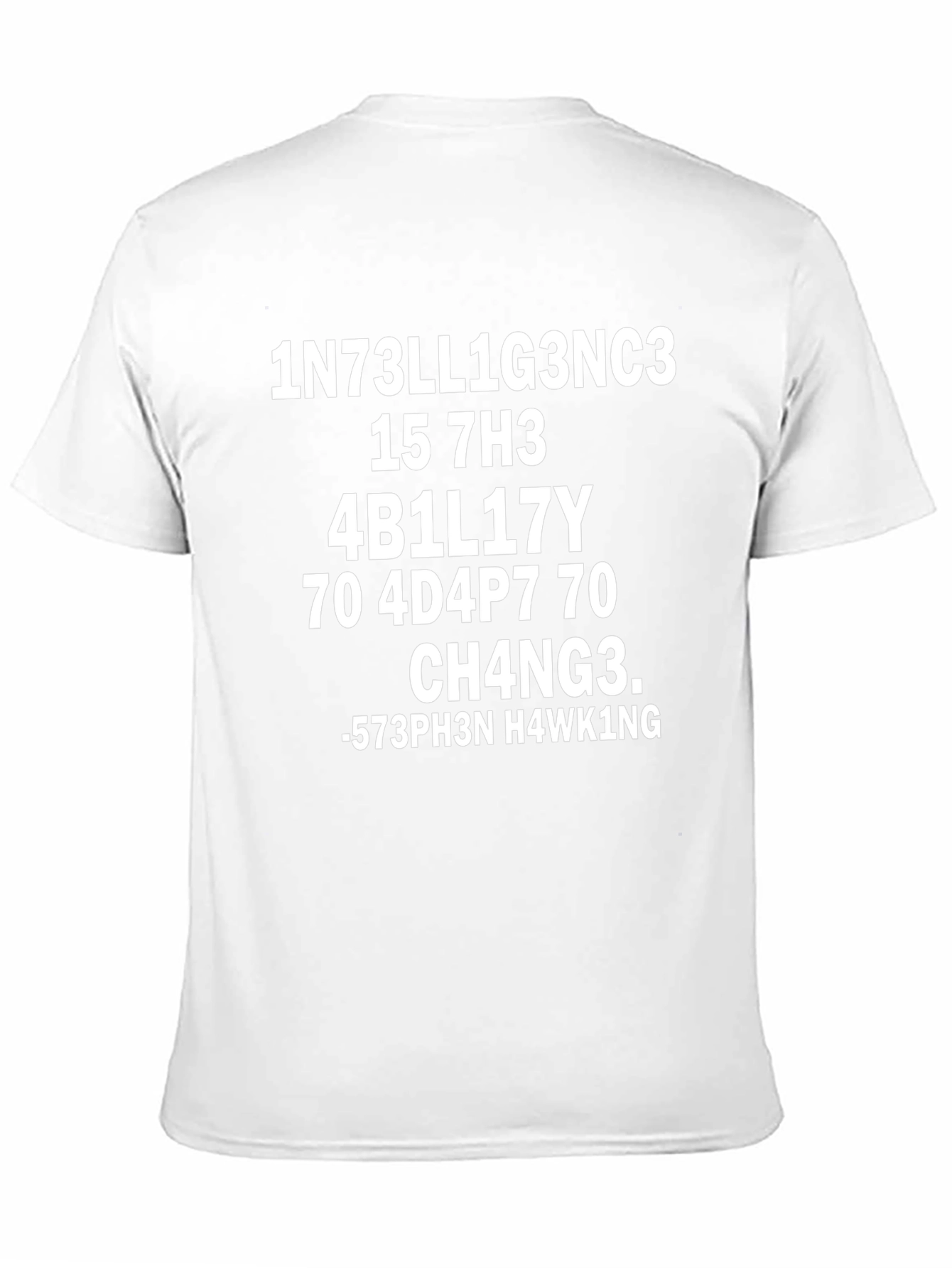 Intelligence Stephen Hawking Code Black T-Shirt