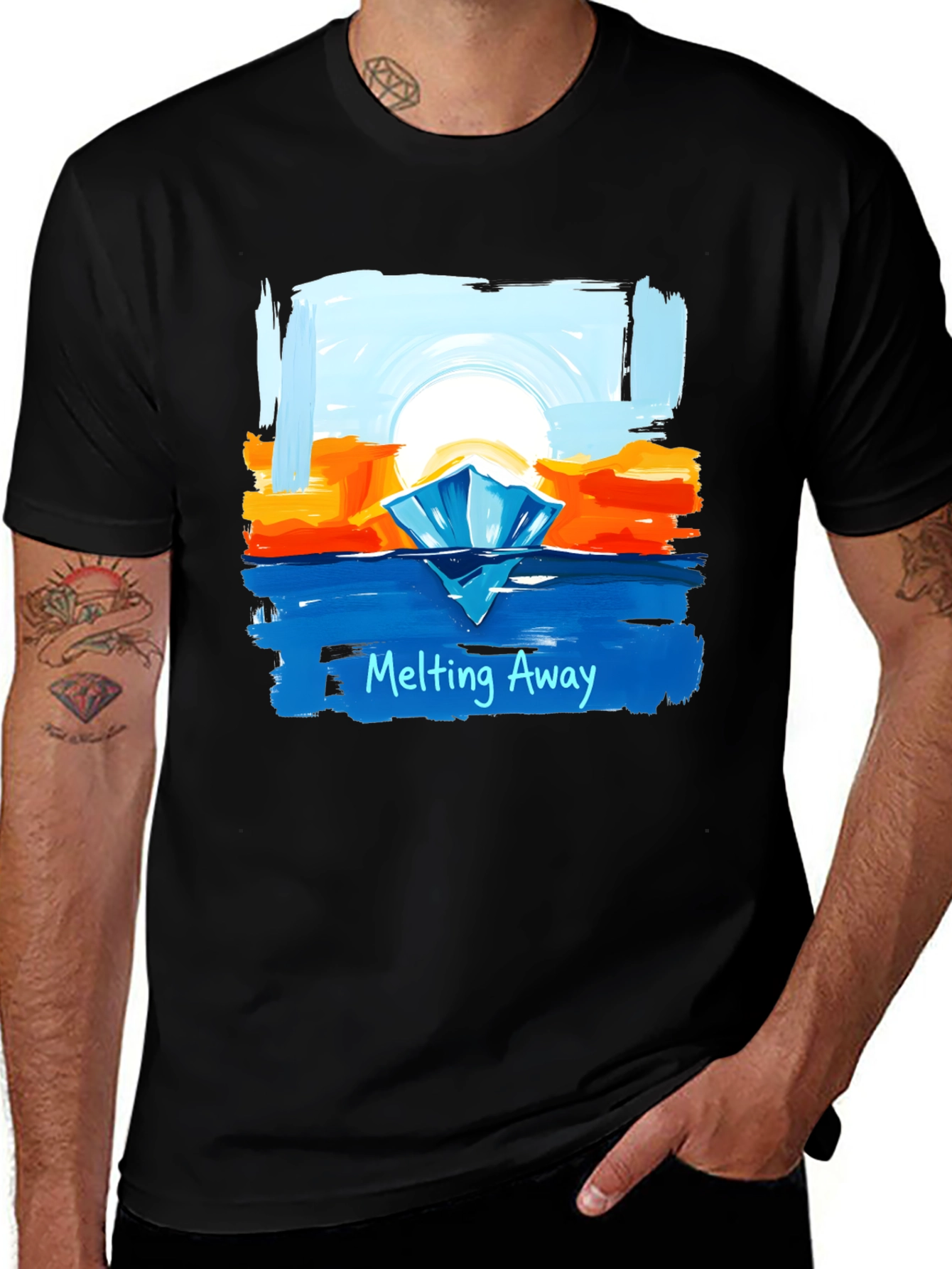 Melting Away Graphic Tee - Climate Change Awareness