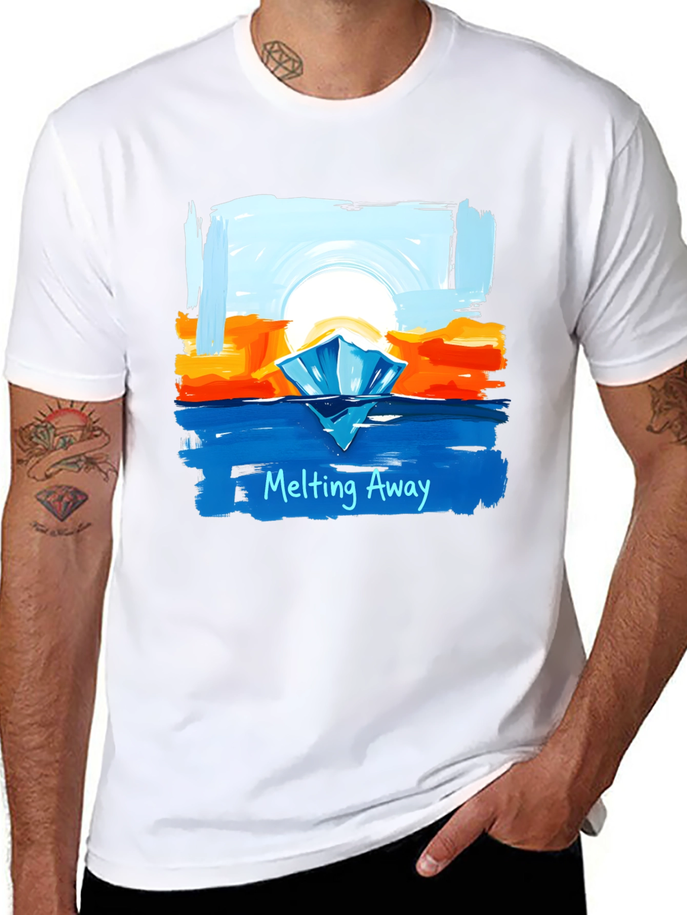 Melting Away Graphic Tee - Climate Change Awareness