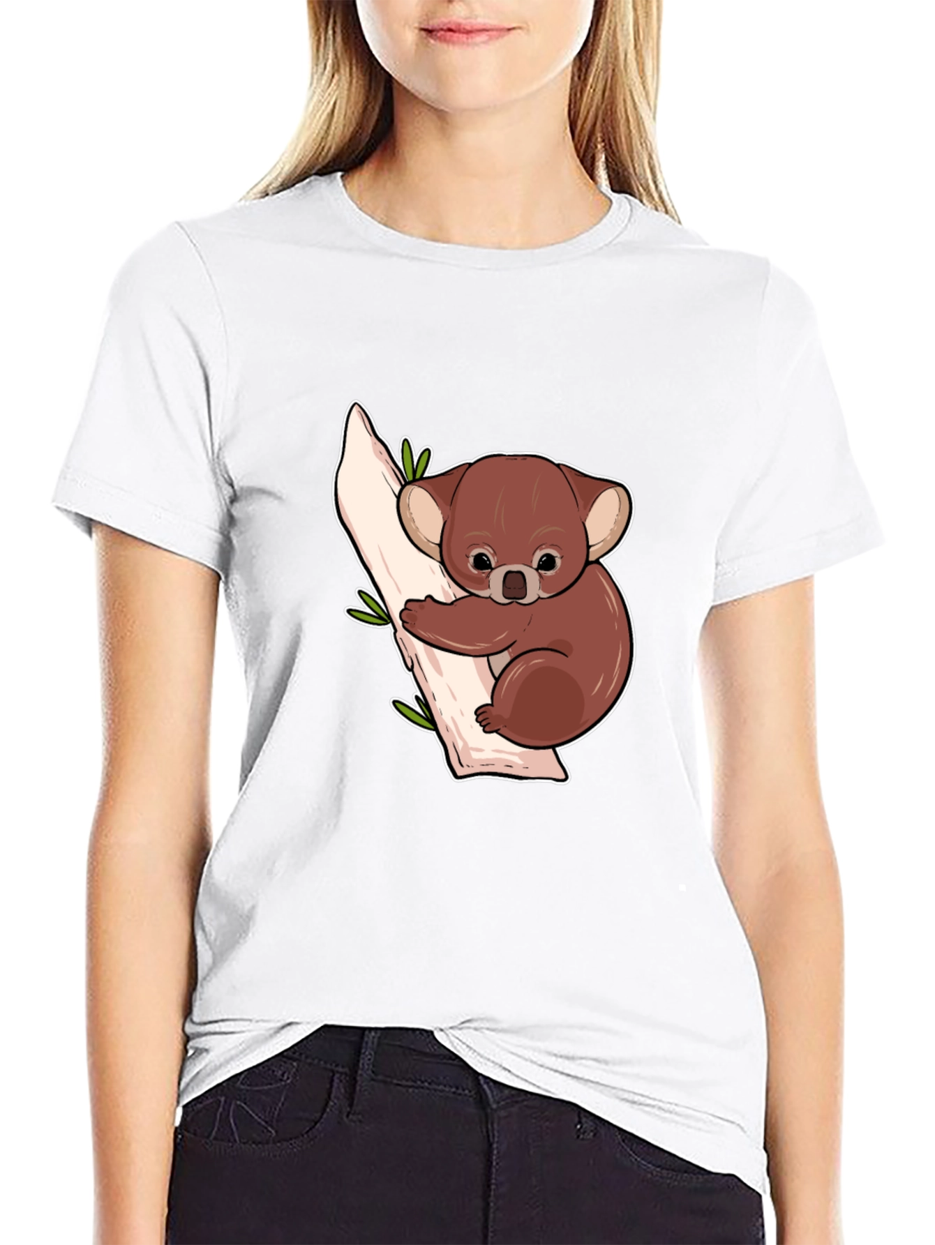 Koala Bear Graphic Black Tee