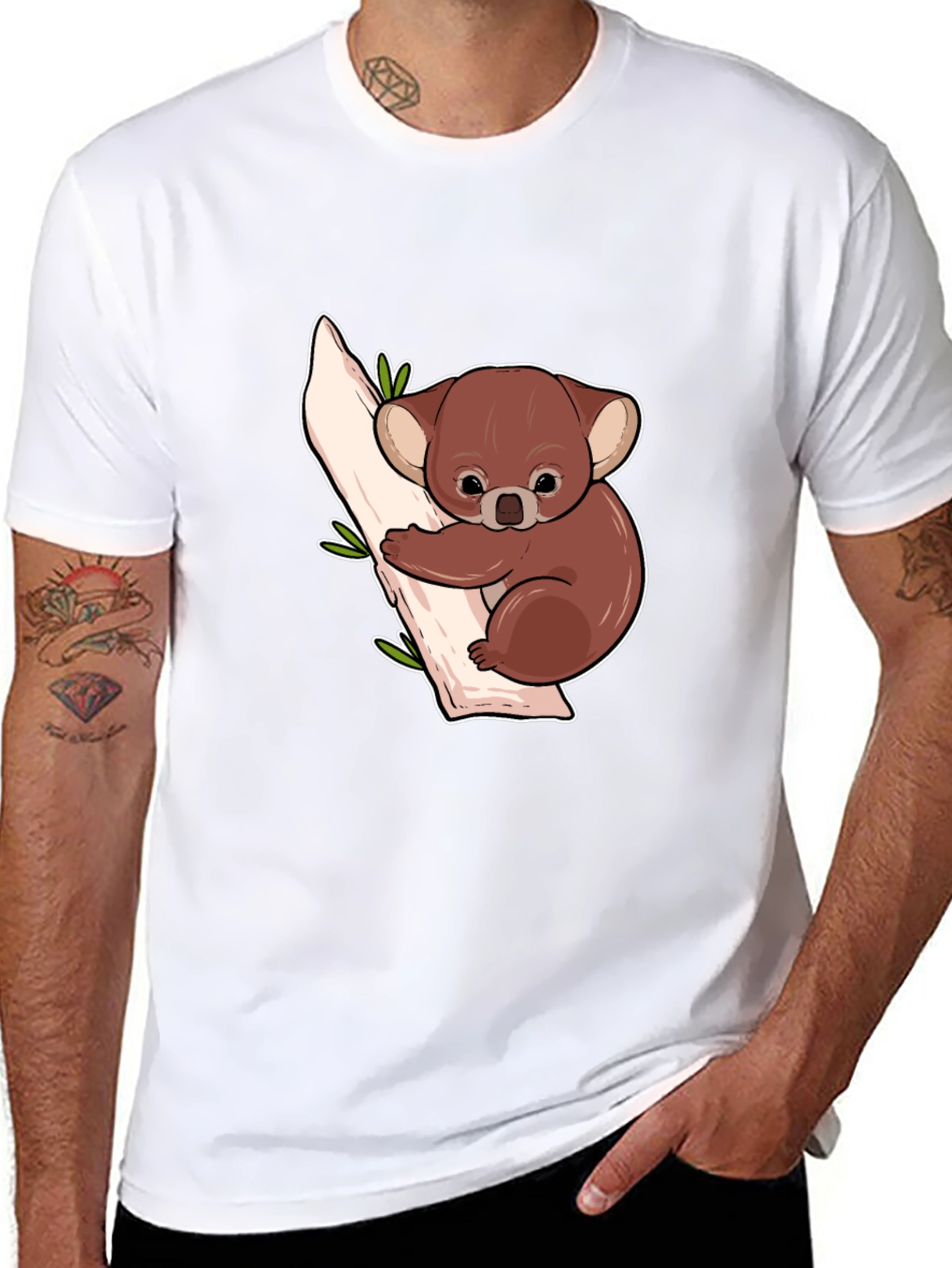 Koala Bear Graphic Black Tee