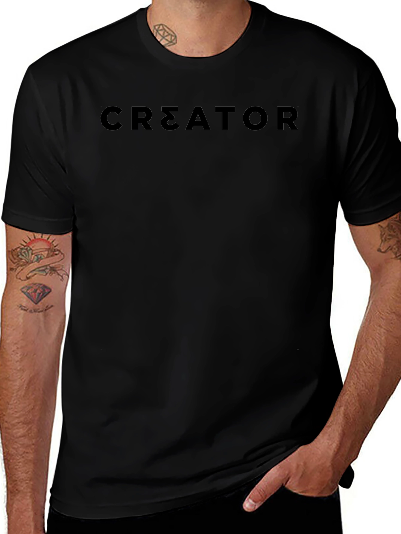 Creator Black T-Shirt - Minimalist Design