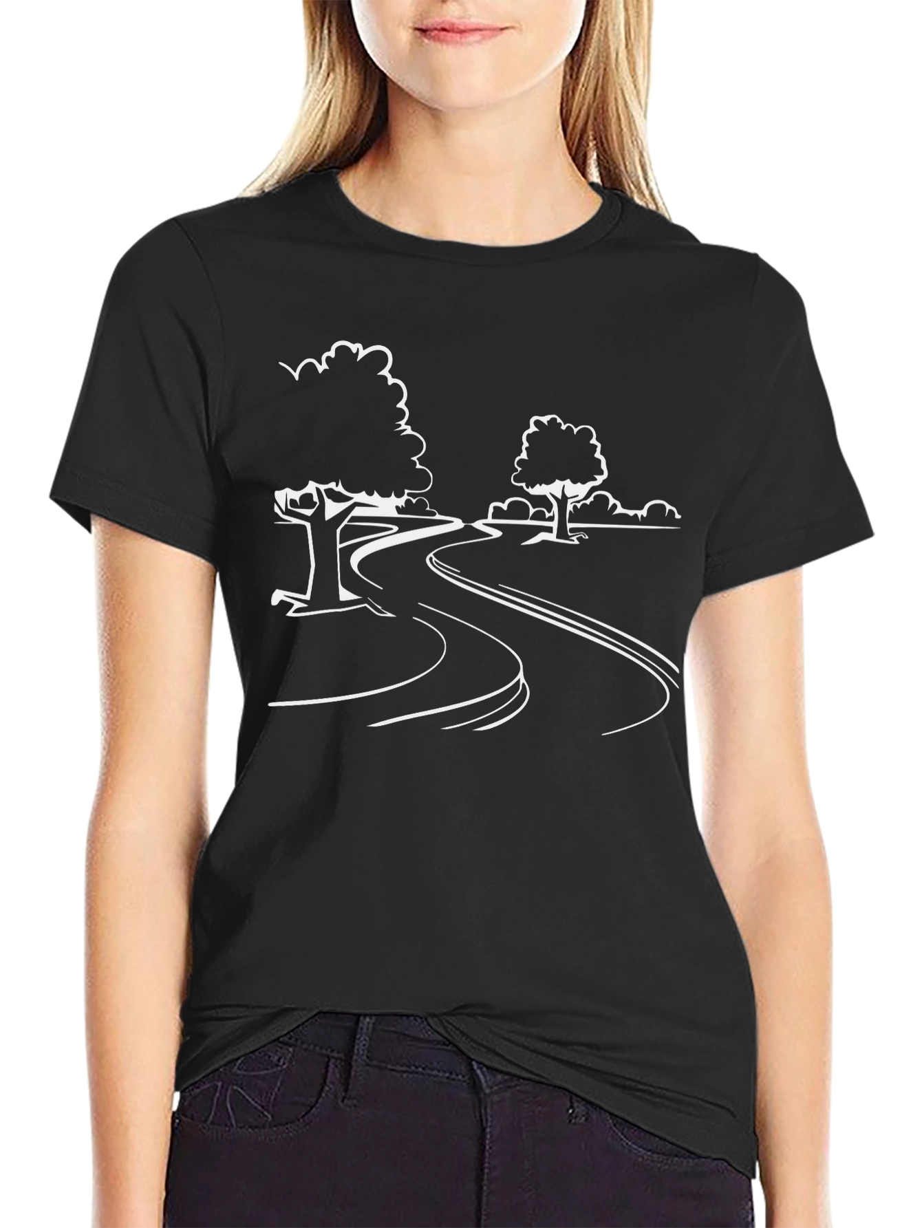 Roadside Tree Graphic Tee - Black
