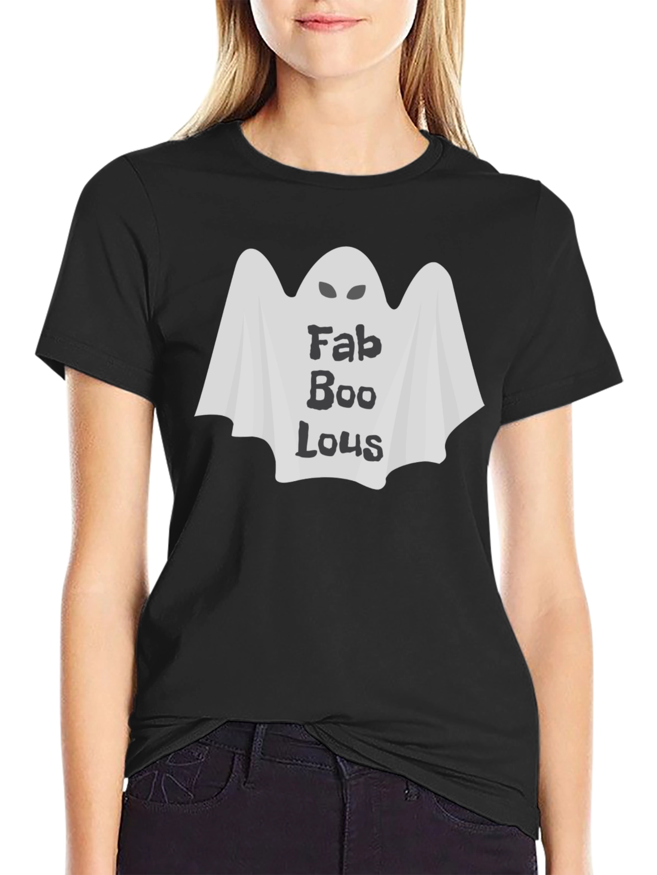 Fab Boolous Ghost Graphic Tee - Halloween T-Shirt