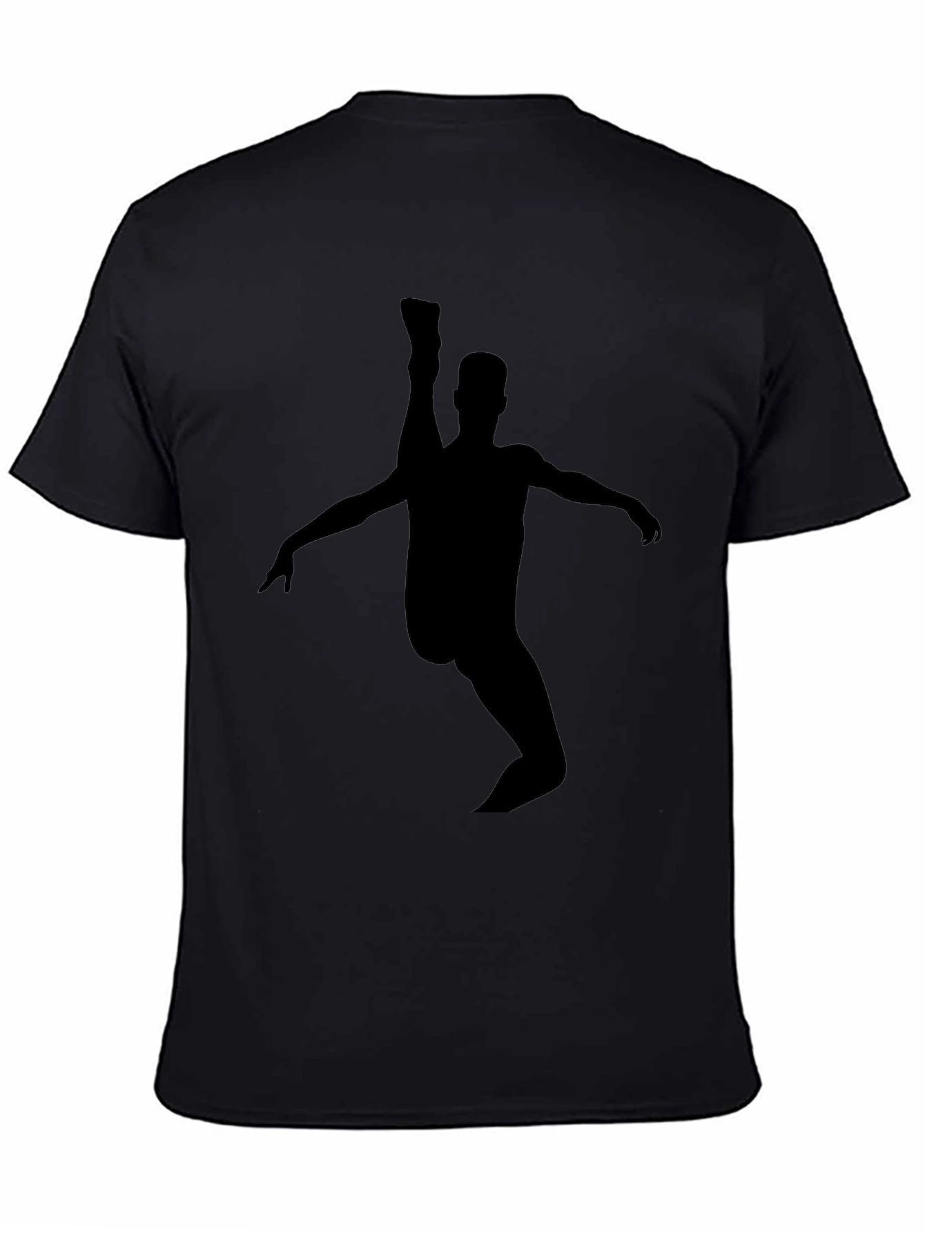 High Kick Silhouette Graphic Tee - Black Cotton Blend