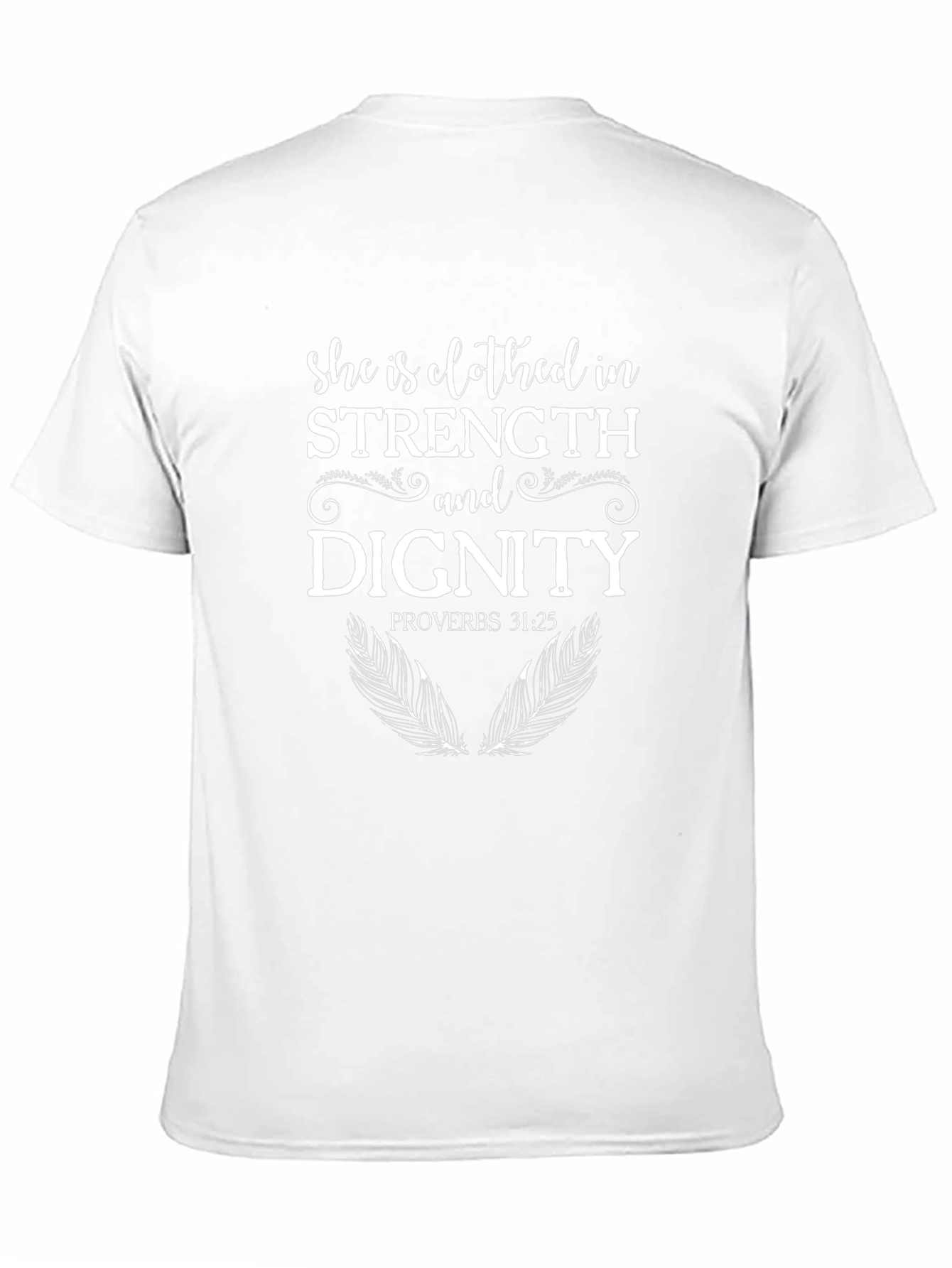 Strength and Dignity Black Tee - Proverbs 31:25