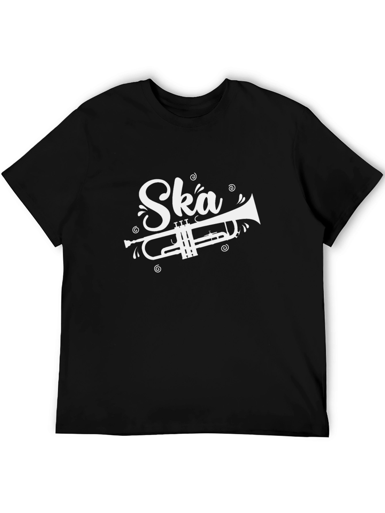 Ska Music Trumpet Graphic T-Shirt - Black