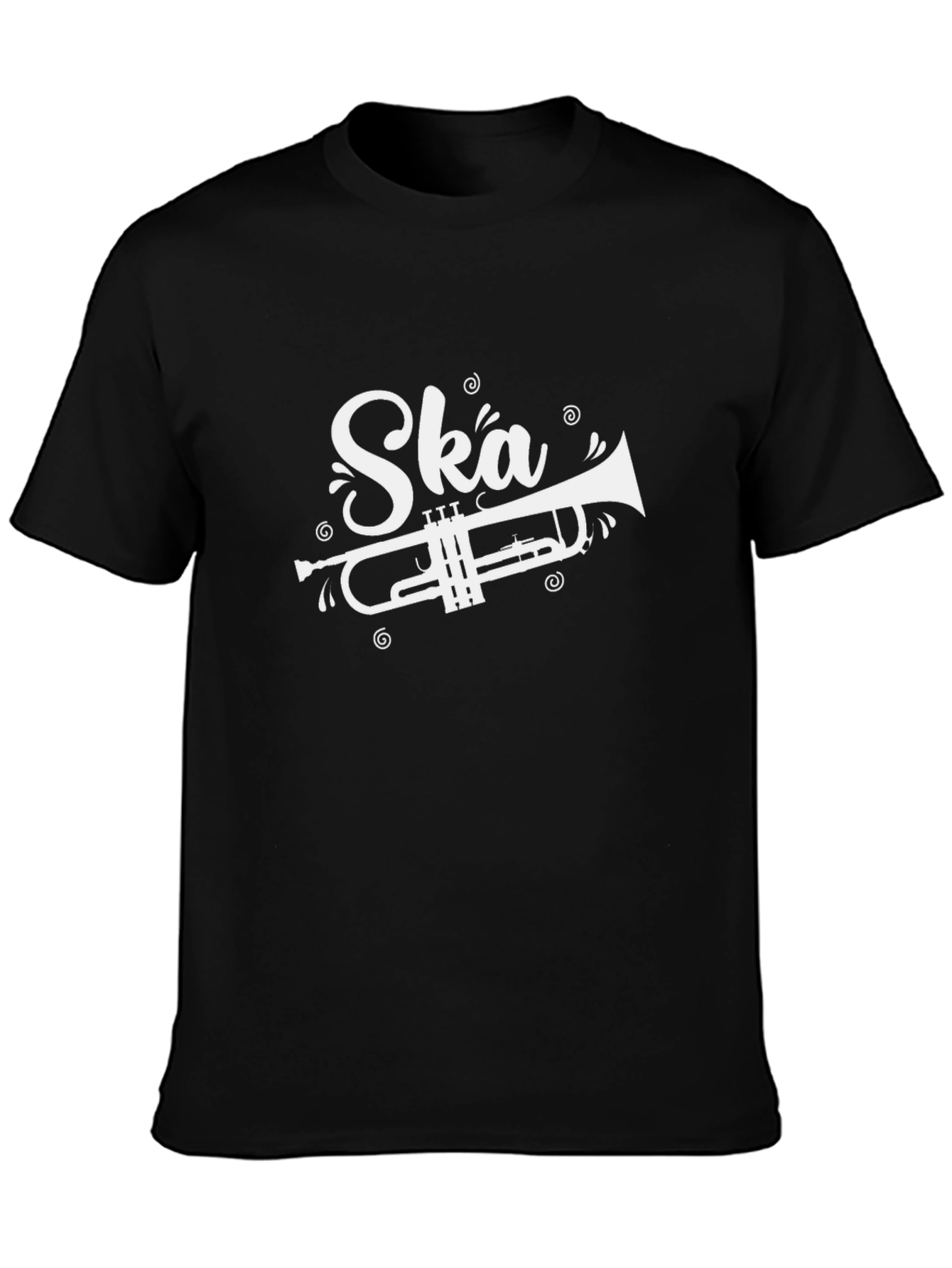Ska Music Trumpet Graphic T-Shirt - Black