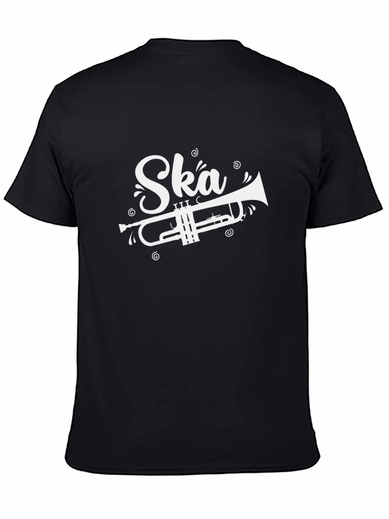 Ska Music Trumpet Graphic T-Shirt - Black