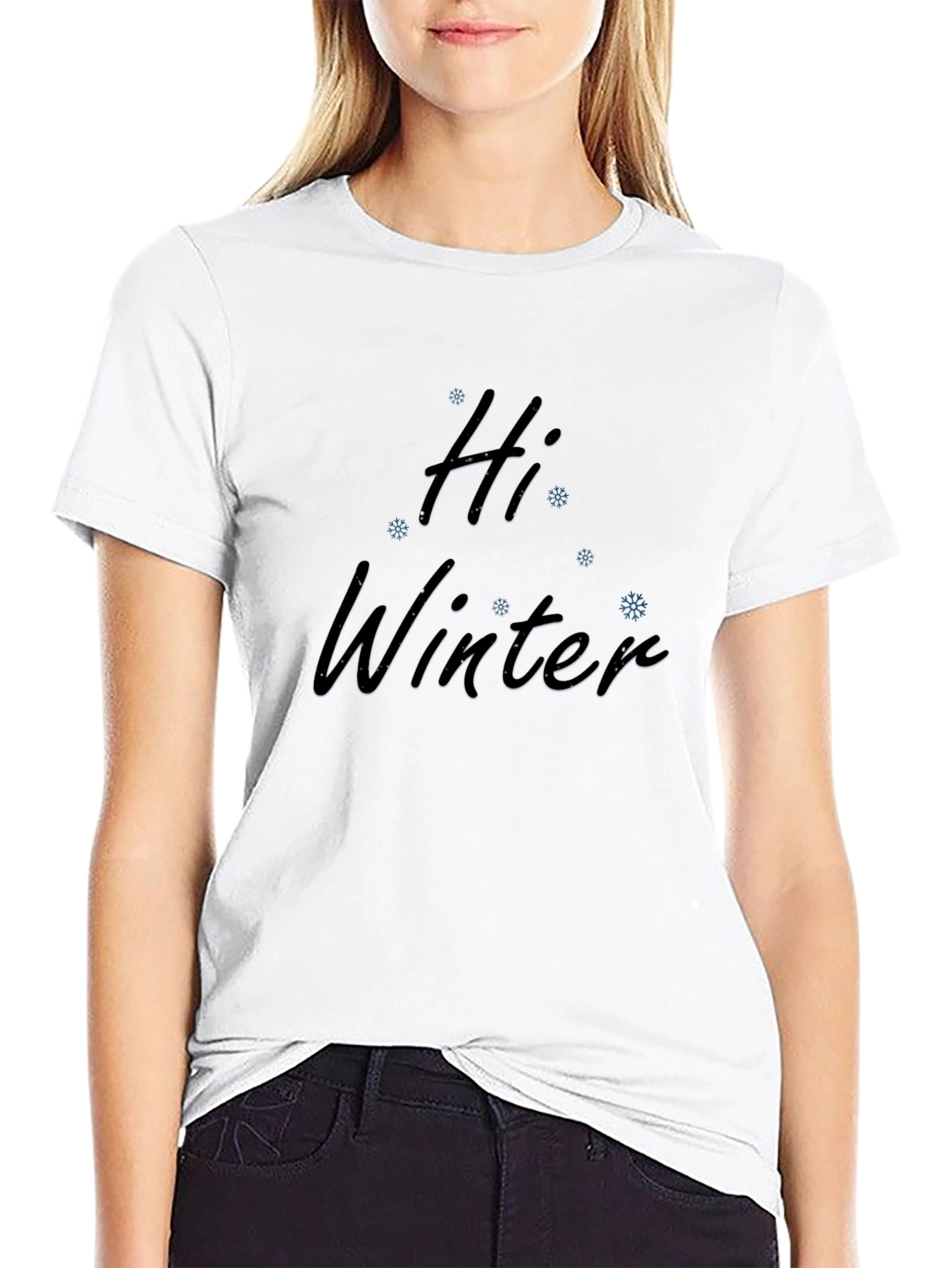 Hi Winter Graphic Tee - Stylish Seasonal T-Shirt
