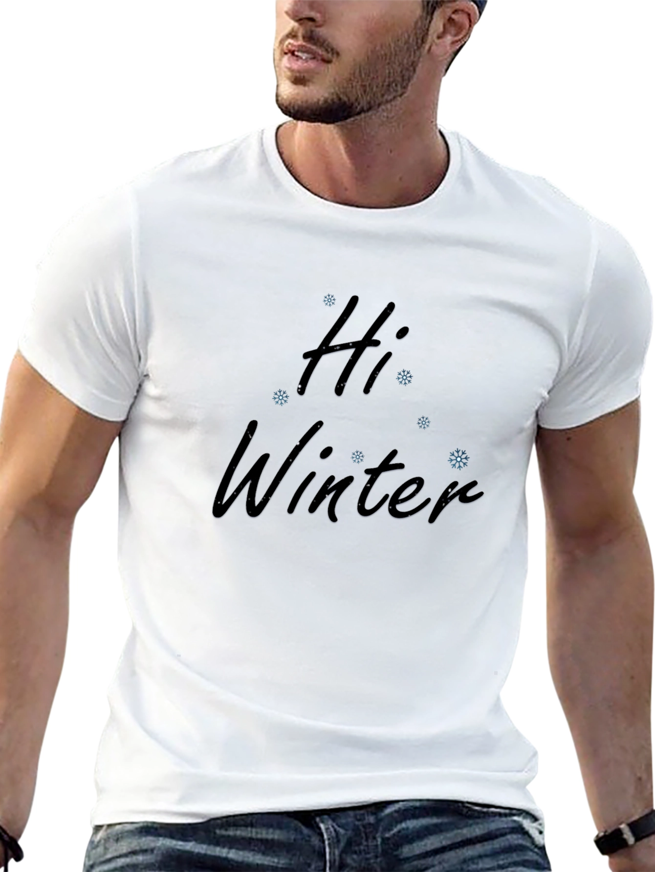 Hi Winter Graphic Tee - Stylish Seasonal T-Shirt