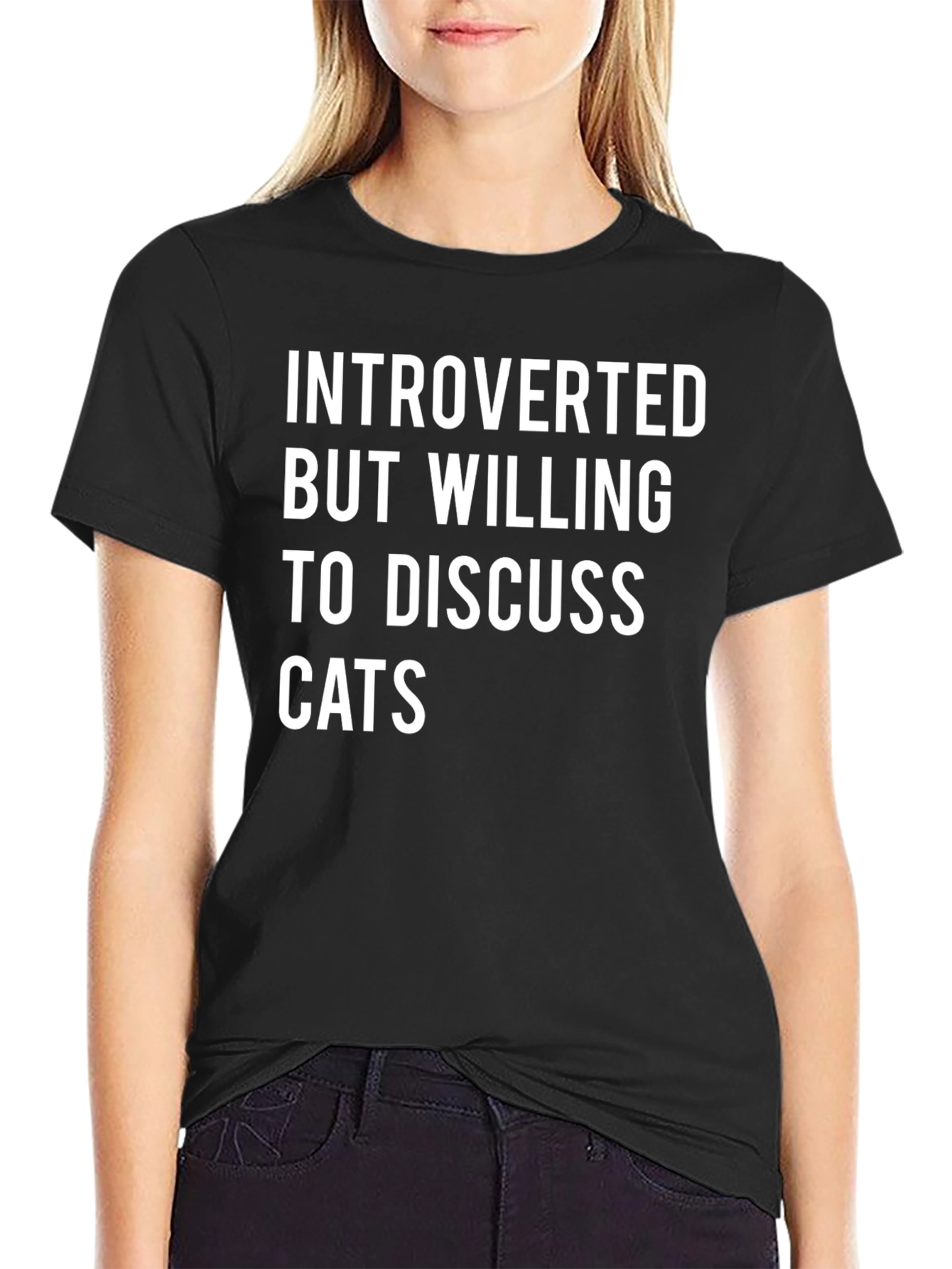 Introverted Cat Lover Graphic Tee