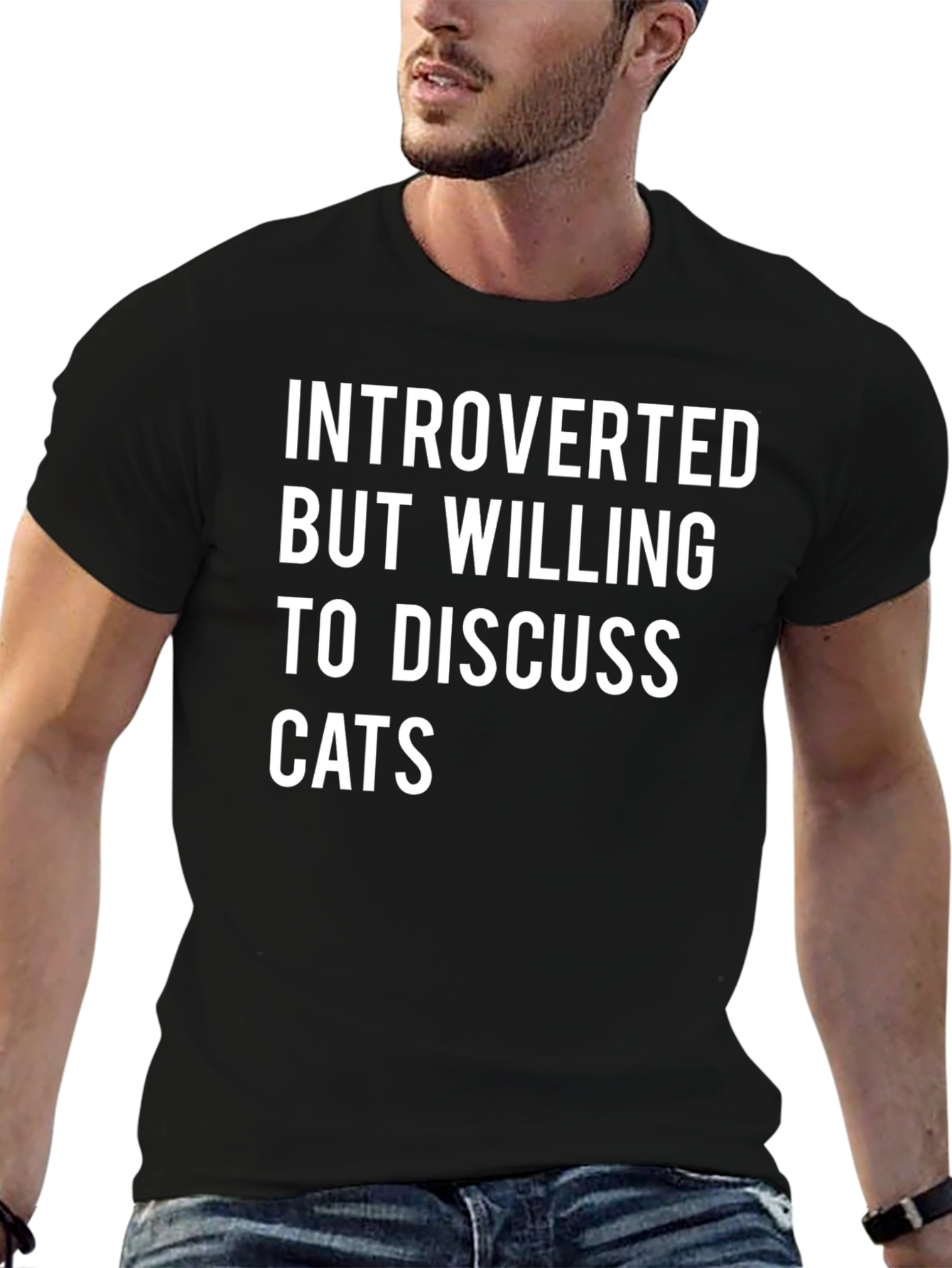 Introverted Cat Lover Graphic Tee