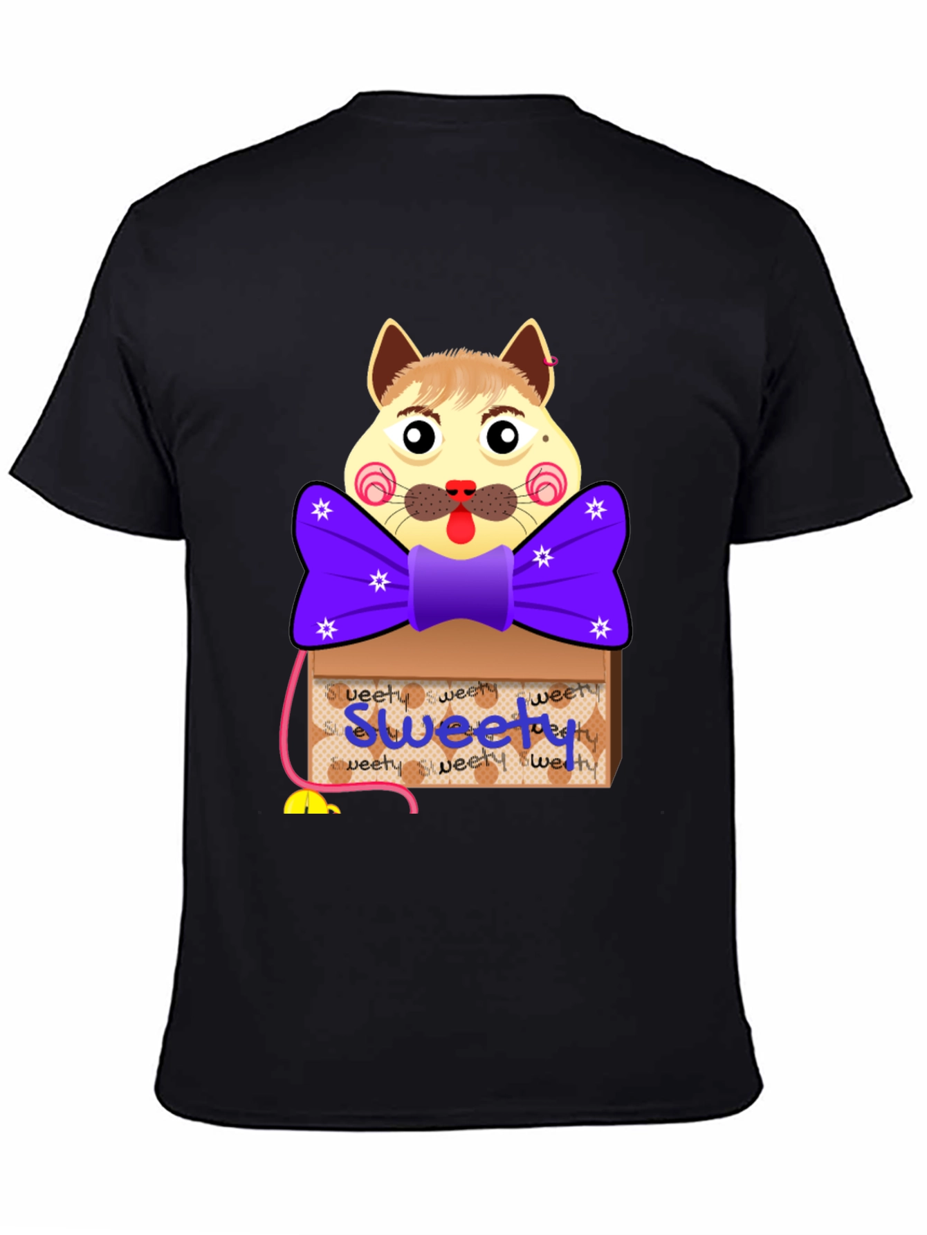 Cartoon Cat Sweety Box T-Shirt