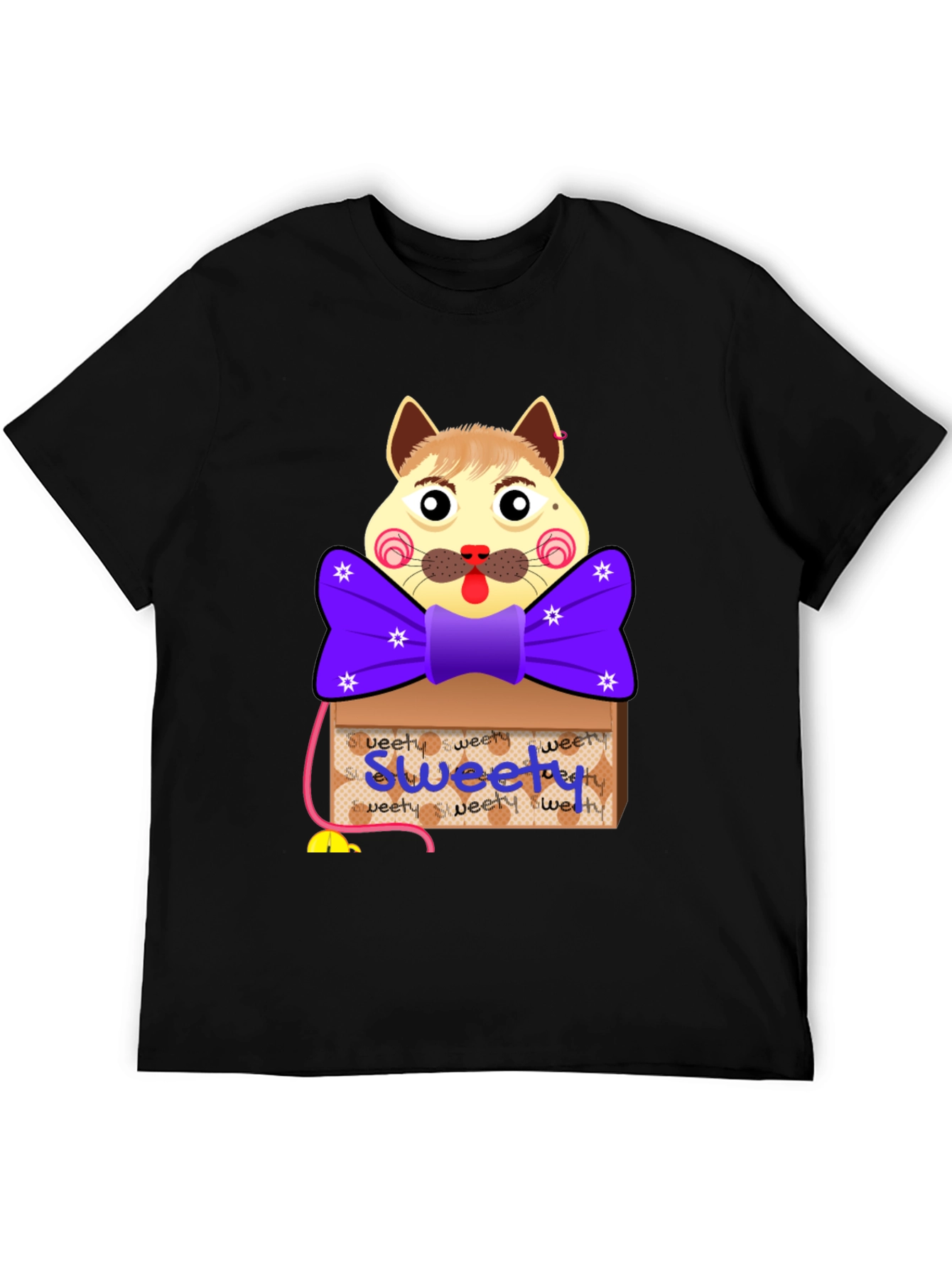 Cartoon Cat Sweety Box T-Shirt