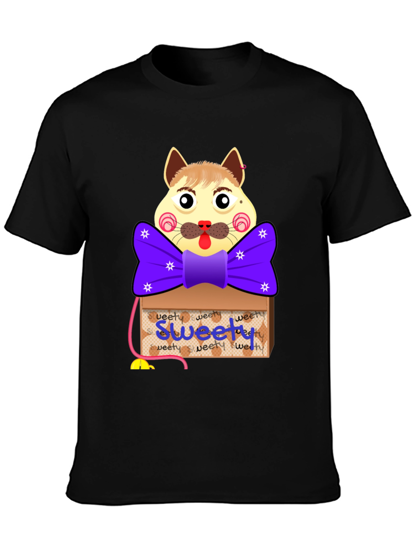 Cartoon Cat Sweety Box T-Shirt