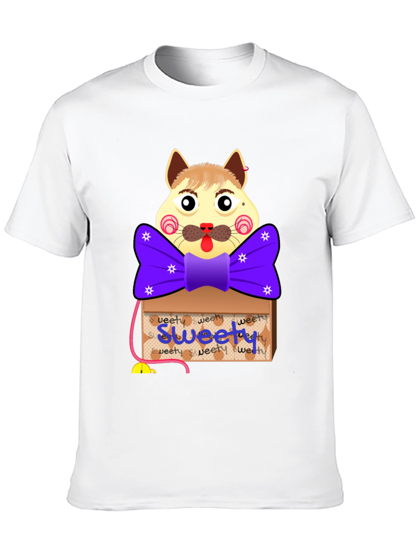 Cartoon Cat Sweety Box T-Shirt