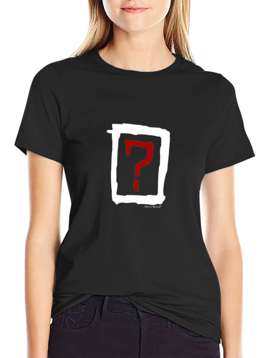 Question Mark T-Shirt - Black Cotton Tee