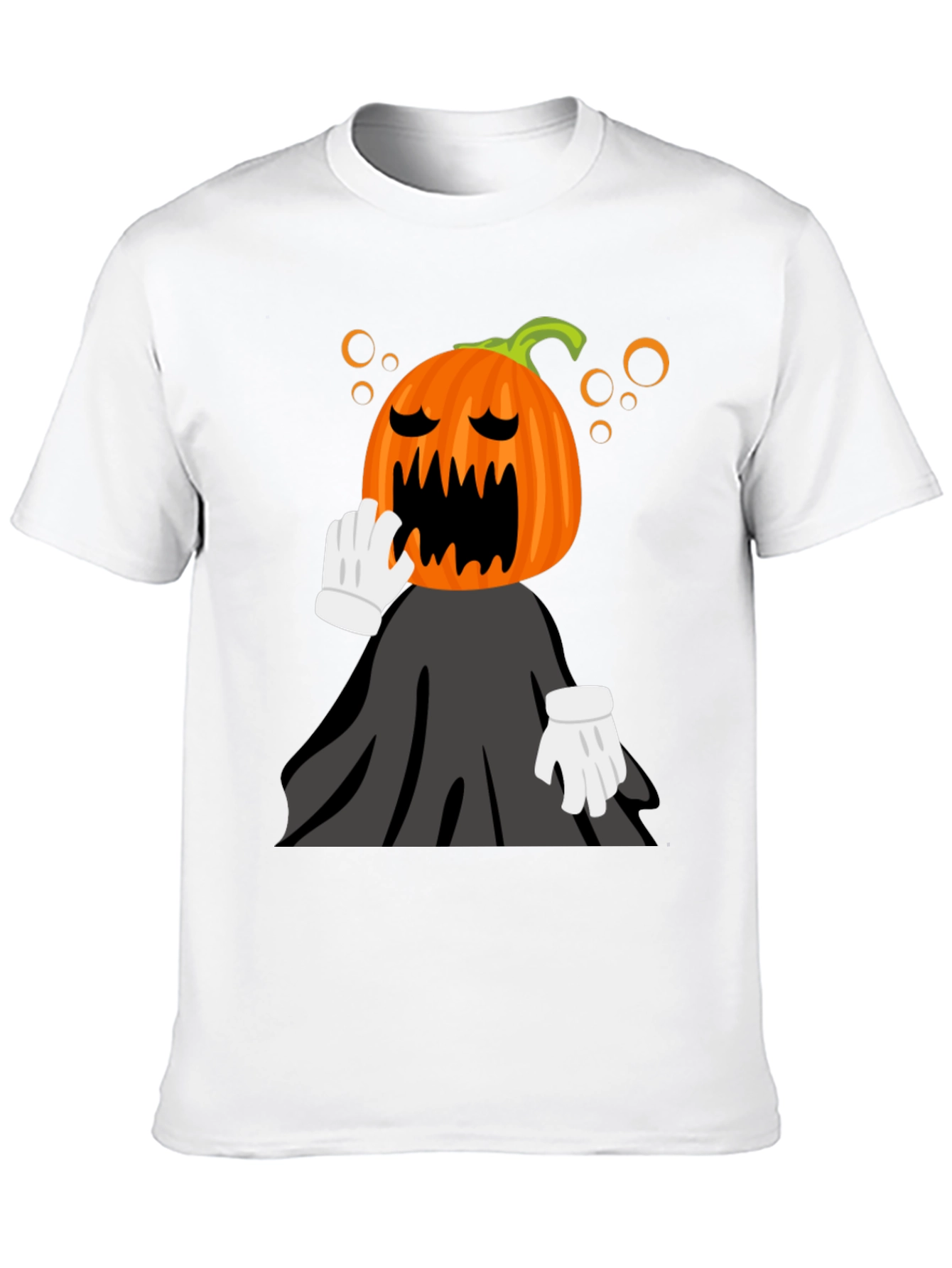 Pumpkin Head Character Black T-Shirt