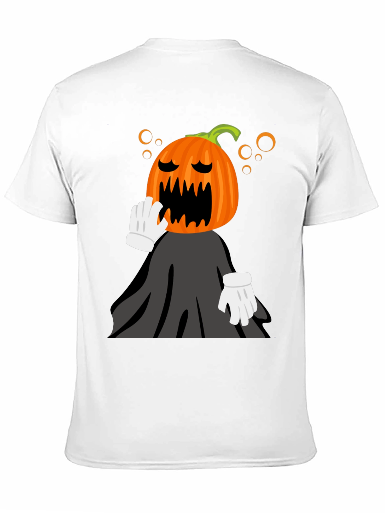 Pumpkin Head Character Black T-Shirt