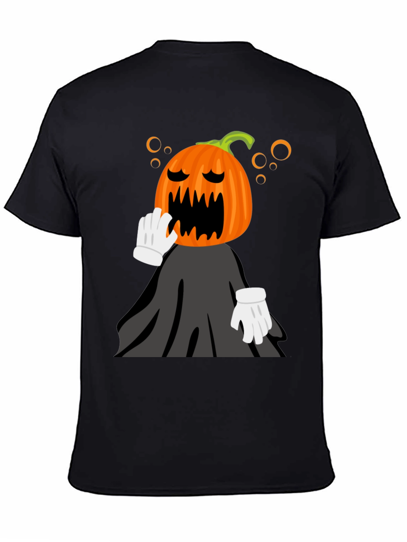 Pumpkin Head Character Black T-Shirt