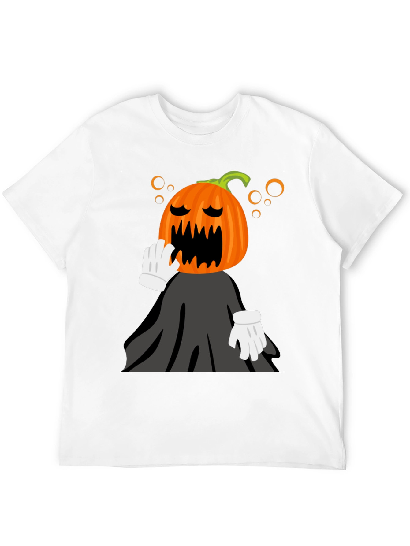 Pumpkin Head Character Black T-Shirt